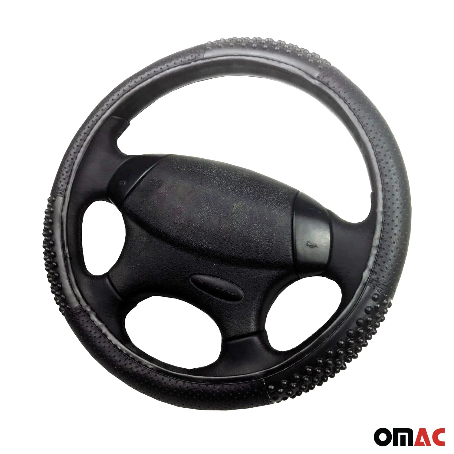 14.5-15.5’’ Steering Wheel Cover Black Leather Breathable Anti-slip - Image 8