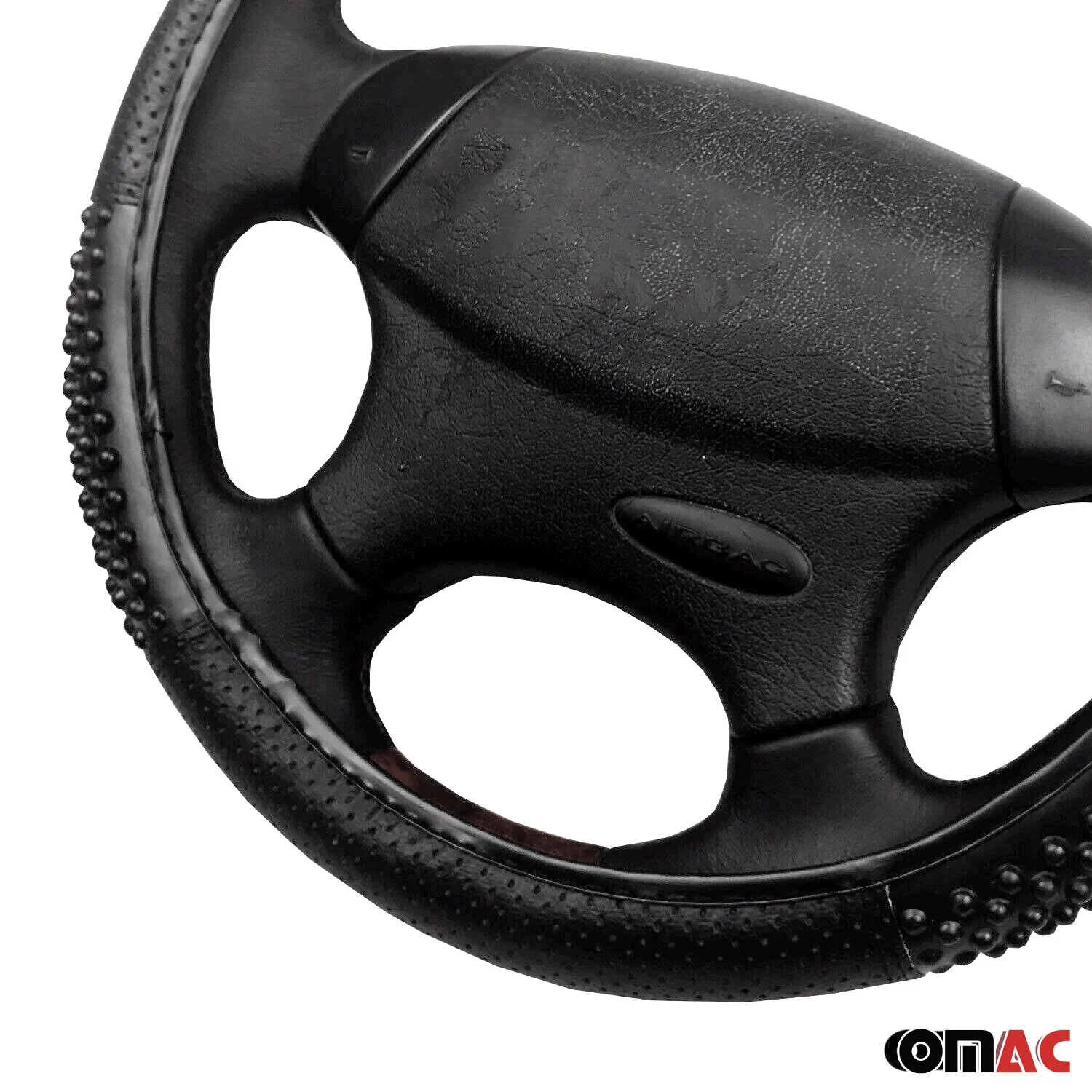 14.5-15.5’’ Steering Wheel Cover Black Leather Breathable Anti-slip - Image 9