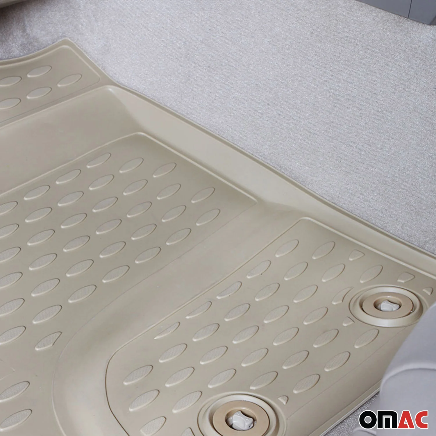 2007-2014 Chevrolet Tahoe Floor Mats Liners Full Set All Weather Beige - Image 6