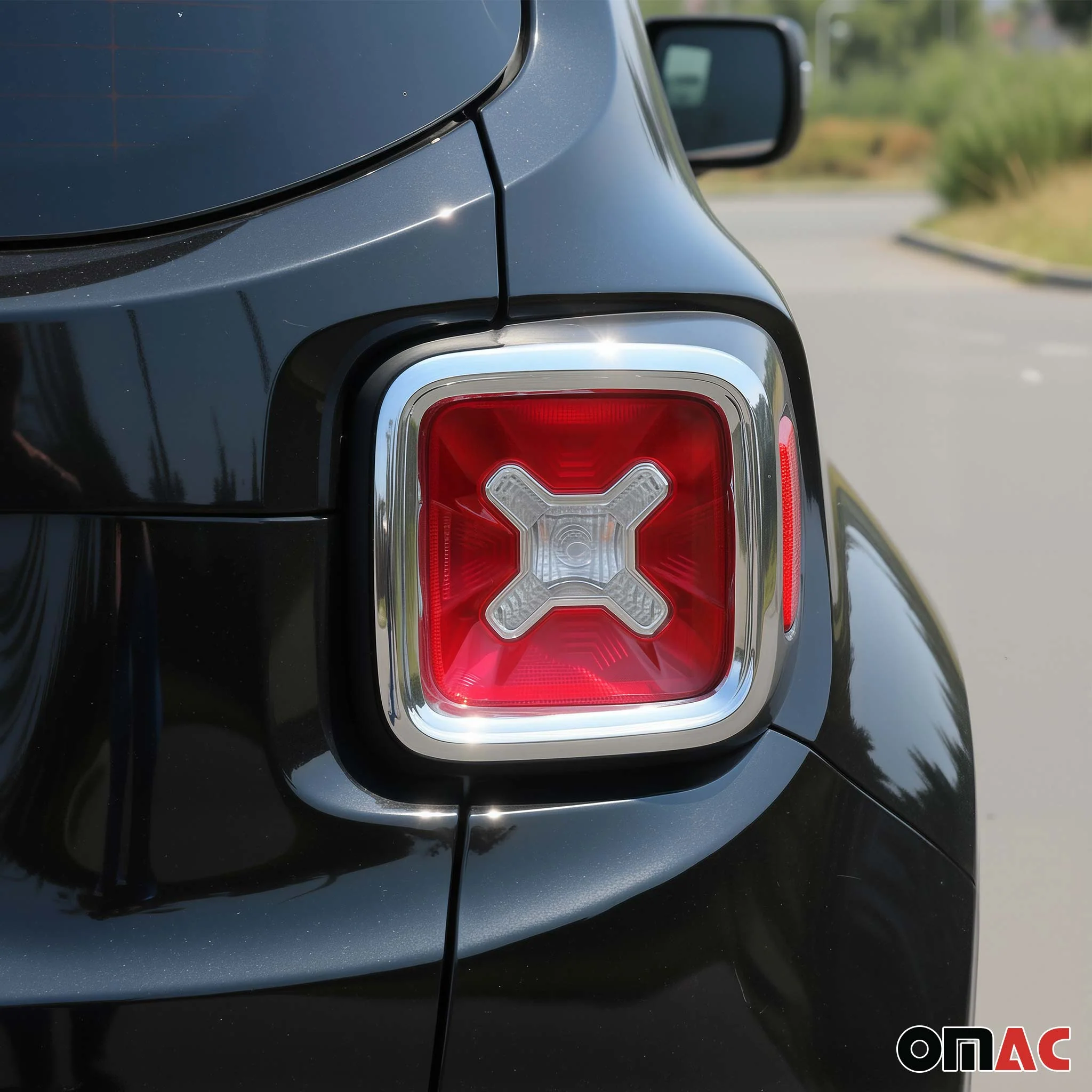 2015-2024 Jeep Renegade Inner Trunk Tail Light Trim Frame Chrome Silver 2Pcs - Image 3