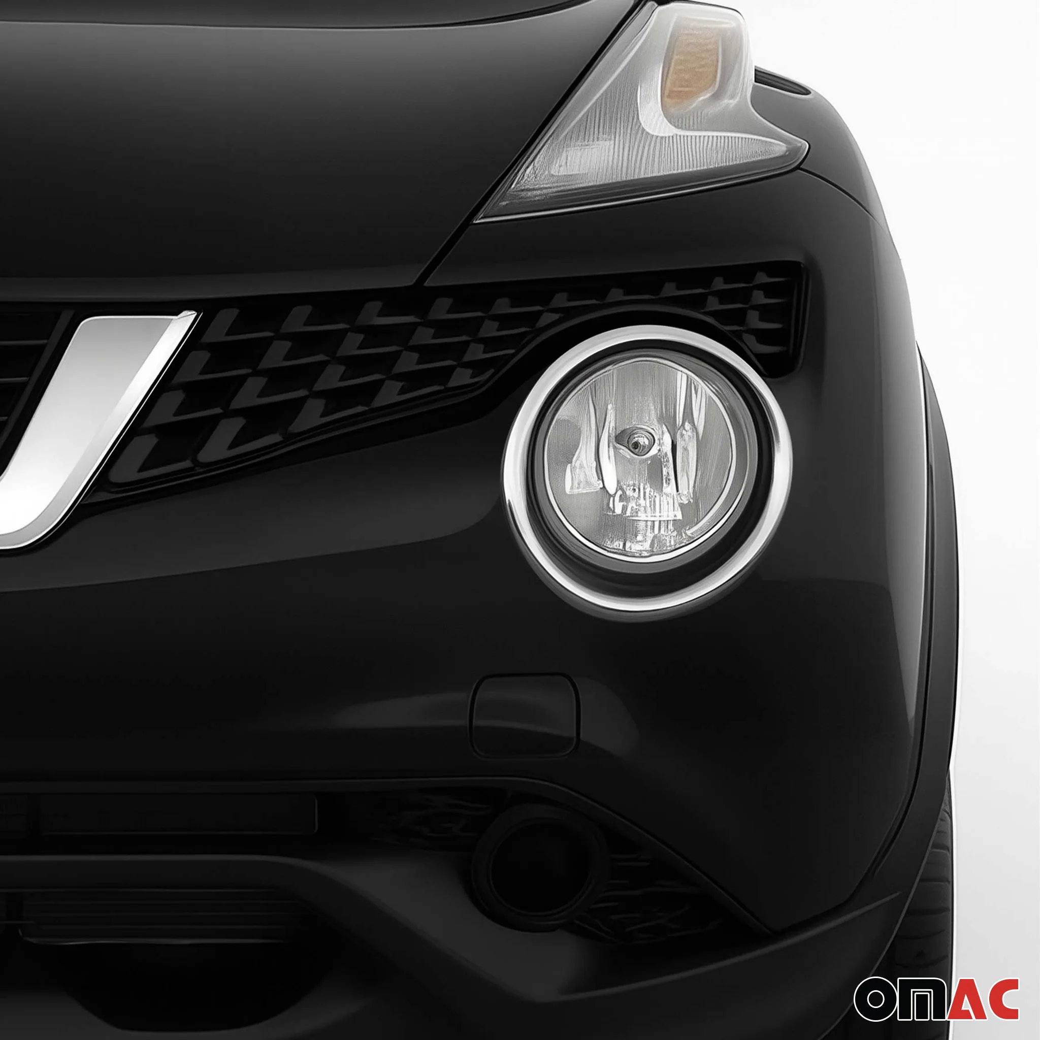 2015-2017 Nissan Juke Fog Light Headlight Lamp Surround Cover Silver 2 Pcs - Image 3