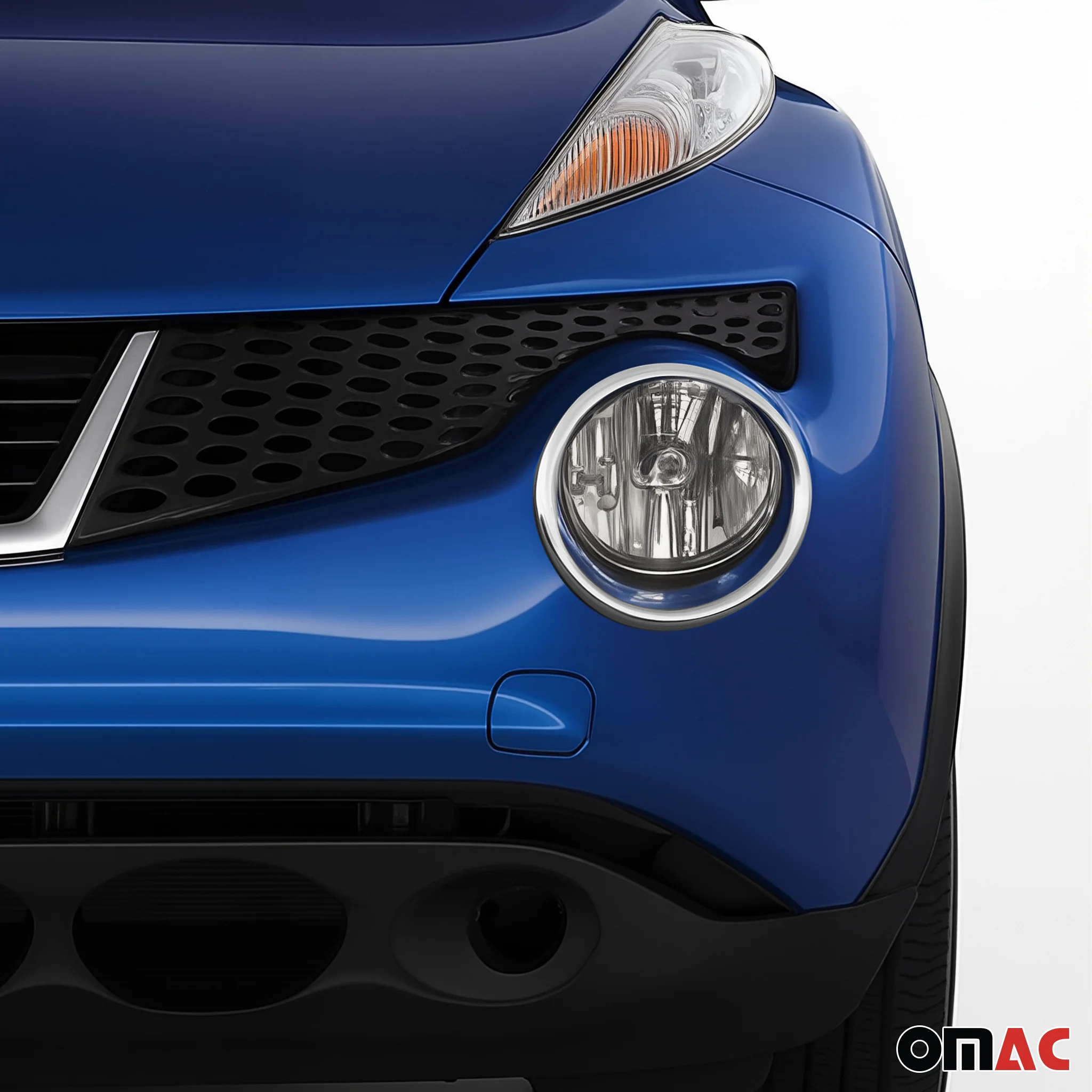 2011-2014 Nissan Juke Fog Light Headlight Lamp Surround Cover Silver 2 Pcs - Image 3