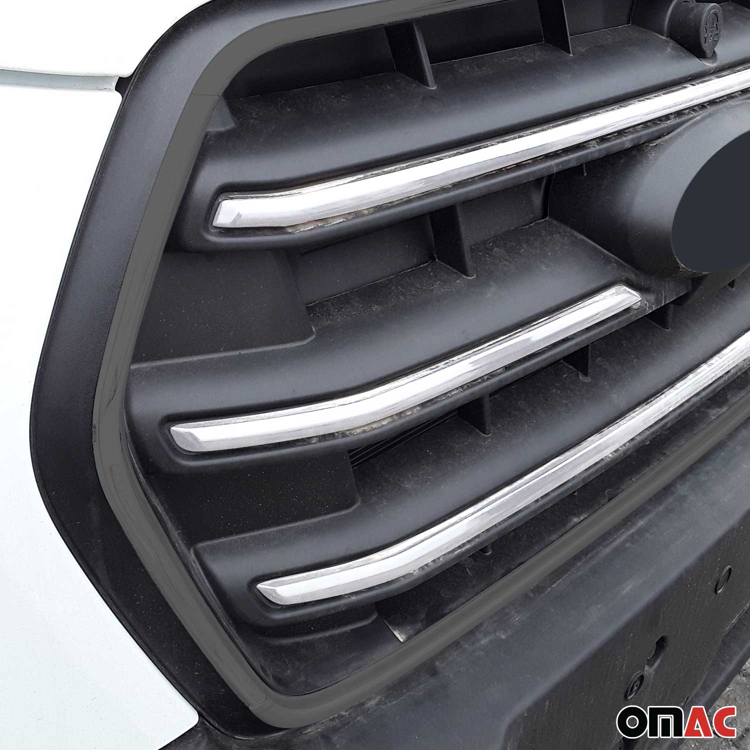 2021-2026 Ford Transit Front Bumper Grill Trim Molding Stainless Steel Silver 4 Pcs - Image 3