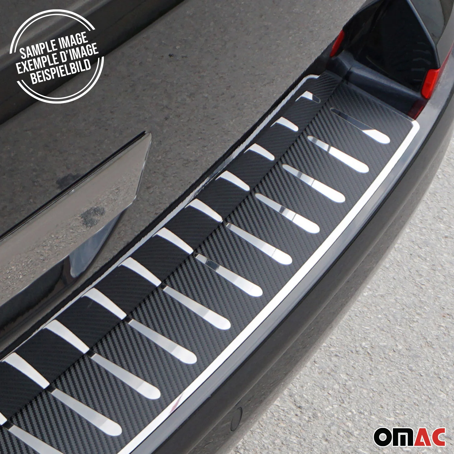 2018-2020 Buick Regal TourX Rear Bumper Sill Cover Guard Stainless Steel Carbon Foiled - Image 5