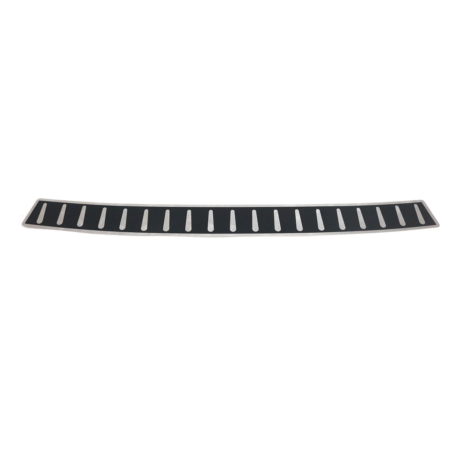 2003-2014 Volvo XC90 Rear Bumper Sill Cover Protector Stainless Steel Carbon Foiled - Image 2
