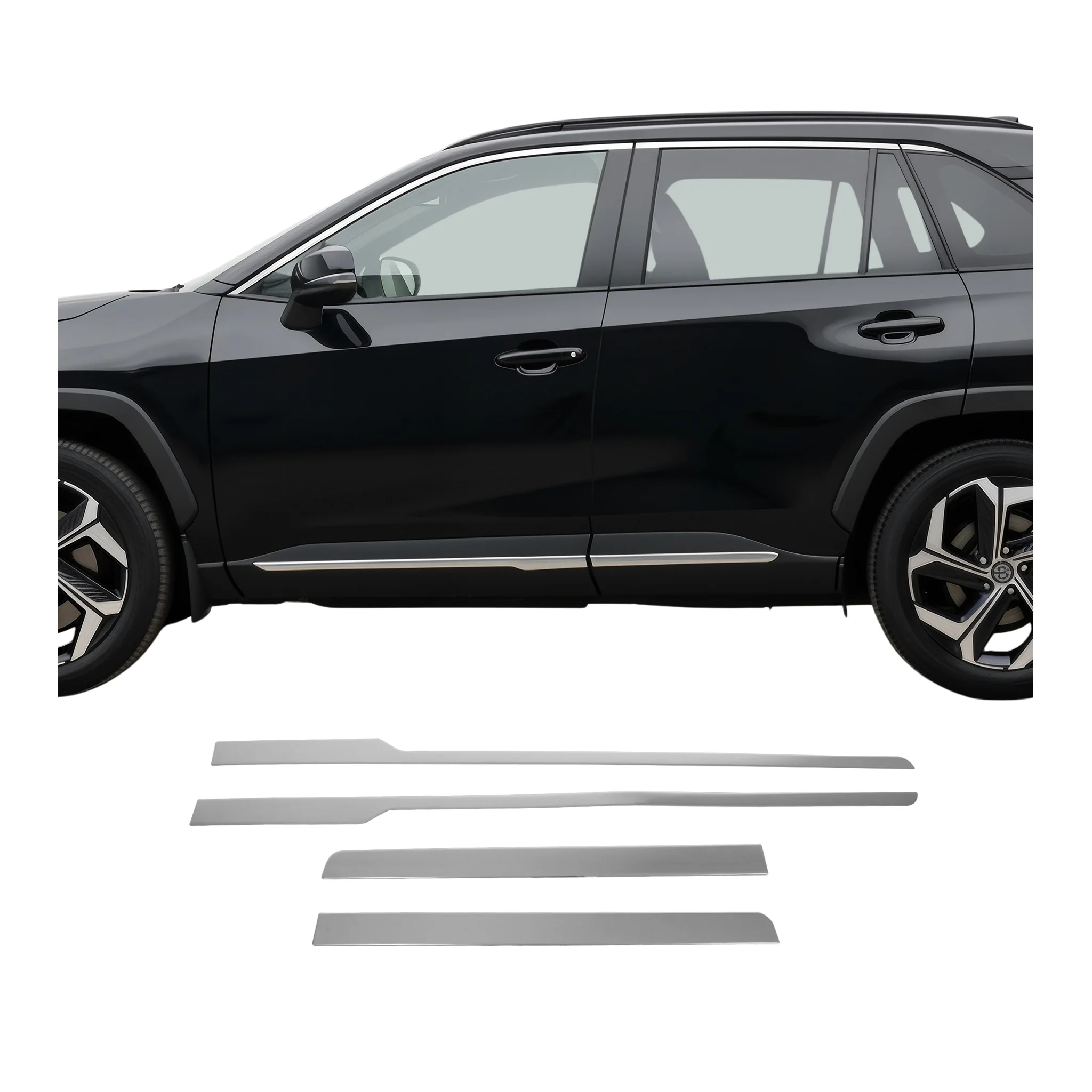 2022-2026 Hyundai Tucson Side Door Molding Trim Stainless Steel Silver 4x