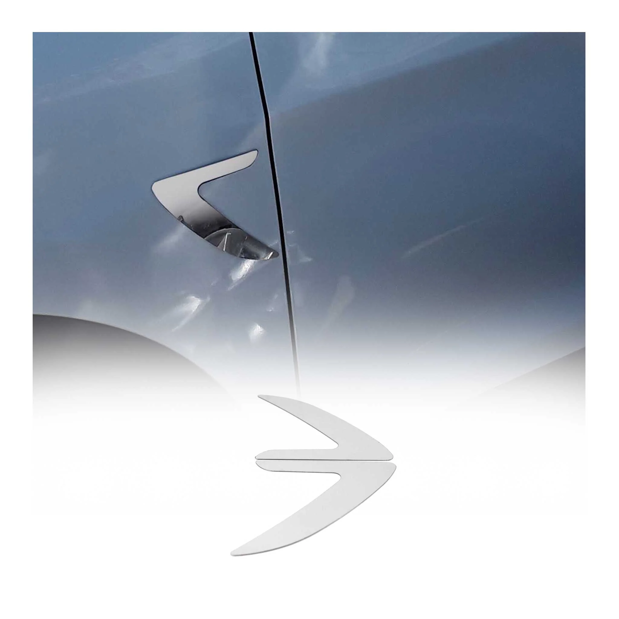 Chrome Side Marker Fender Vent Trim Cover Sedan SUV Hatchback Coupe Trucks