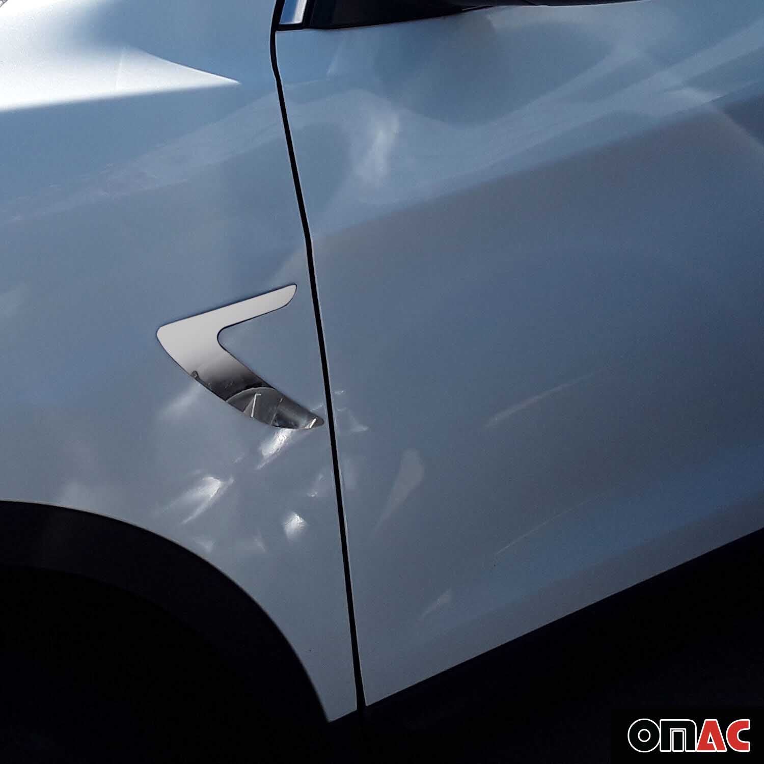 Chrome Side Marker Fender Vent Trim Cover Sedan SUV Hatchback Coupe Trucks - Image 2
