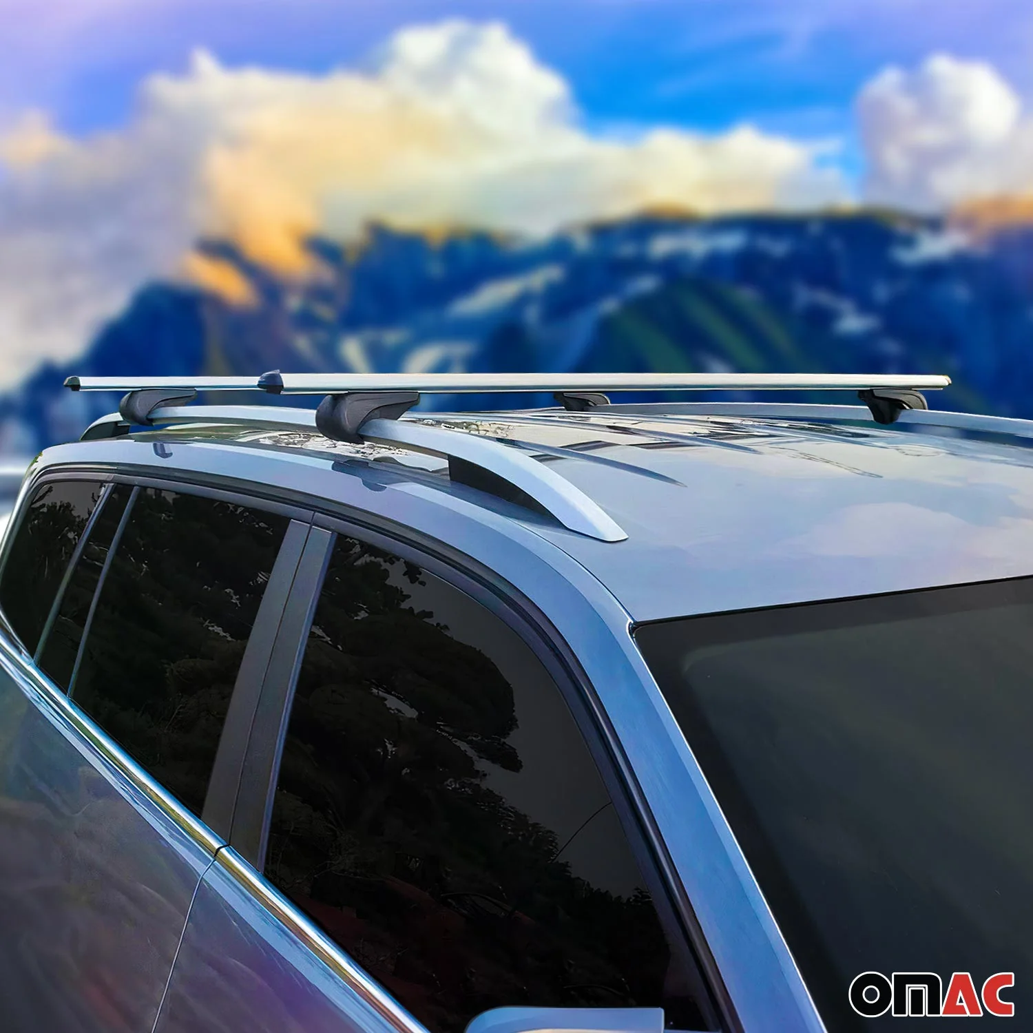2001-2010 Chrysler Town & Country Roof Rack Cross Bars Silver - Image 3