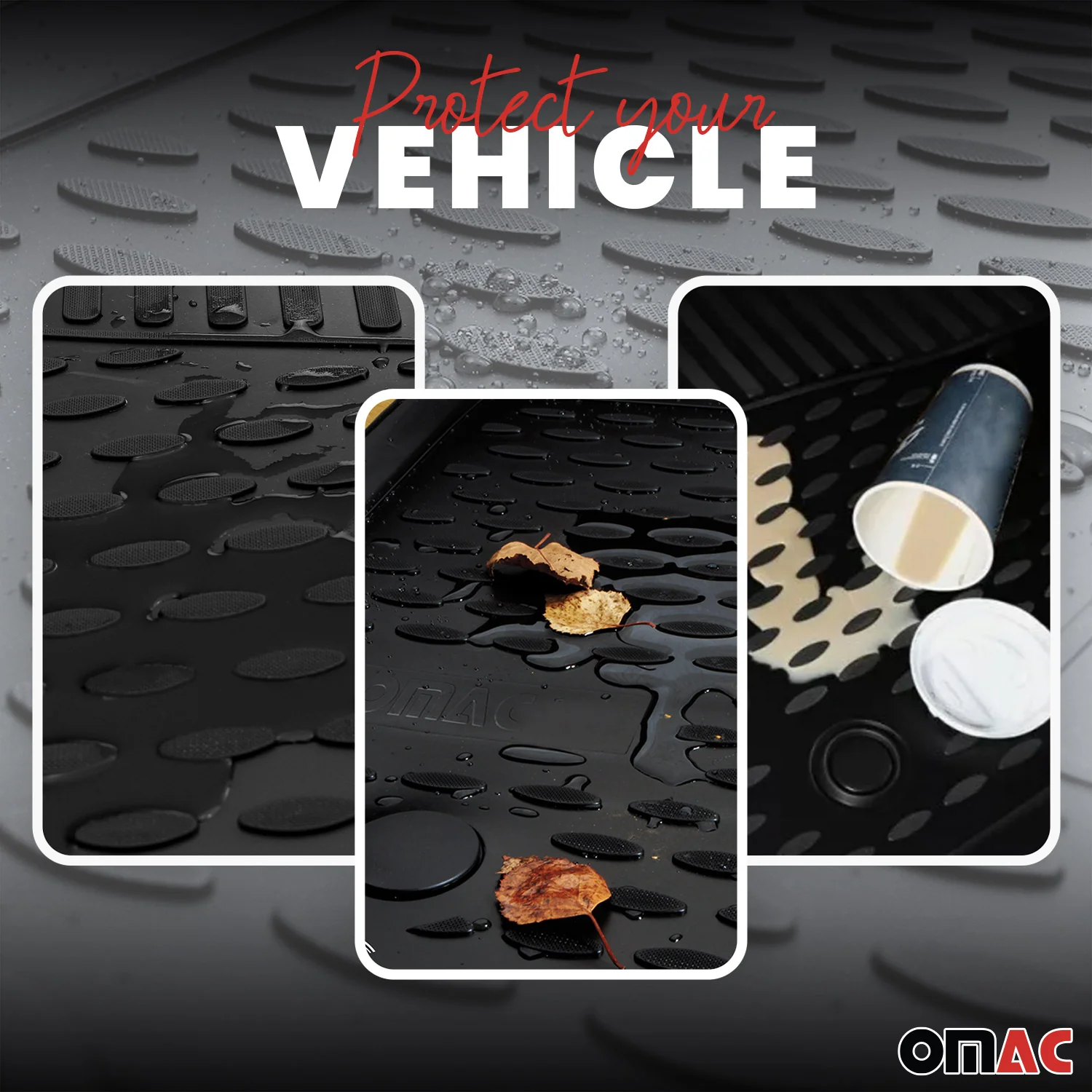 2008-2016 Chrysler Town & Country Floor Mats Liners Full Set All Weather - Image 3