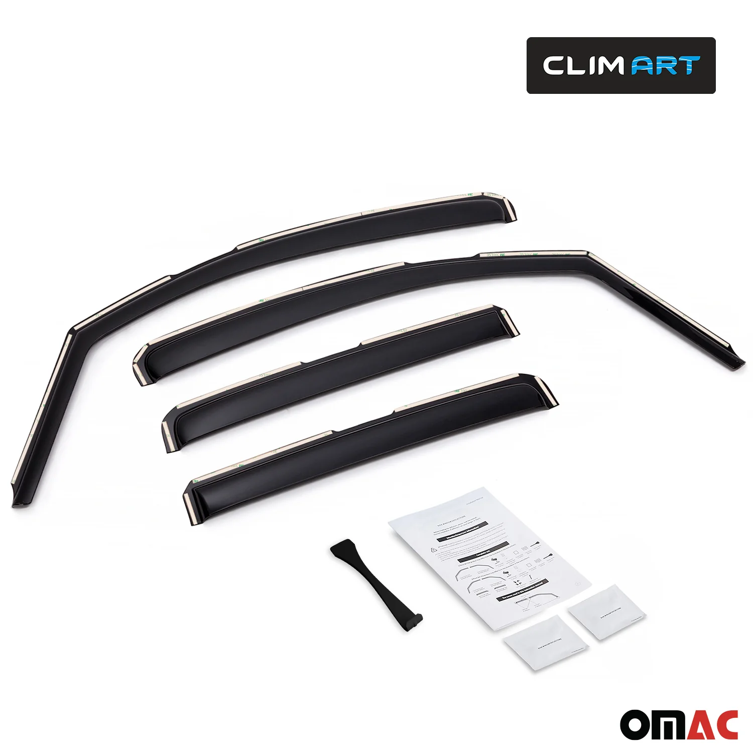 Clim Art Wind Deflectors for Chevrolet Bolt EV 2017-2023 Shatterproof 4 Pcs - Image 4