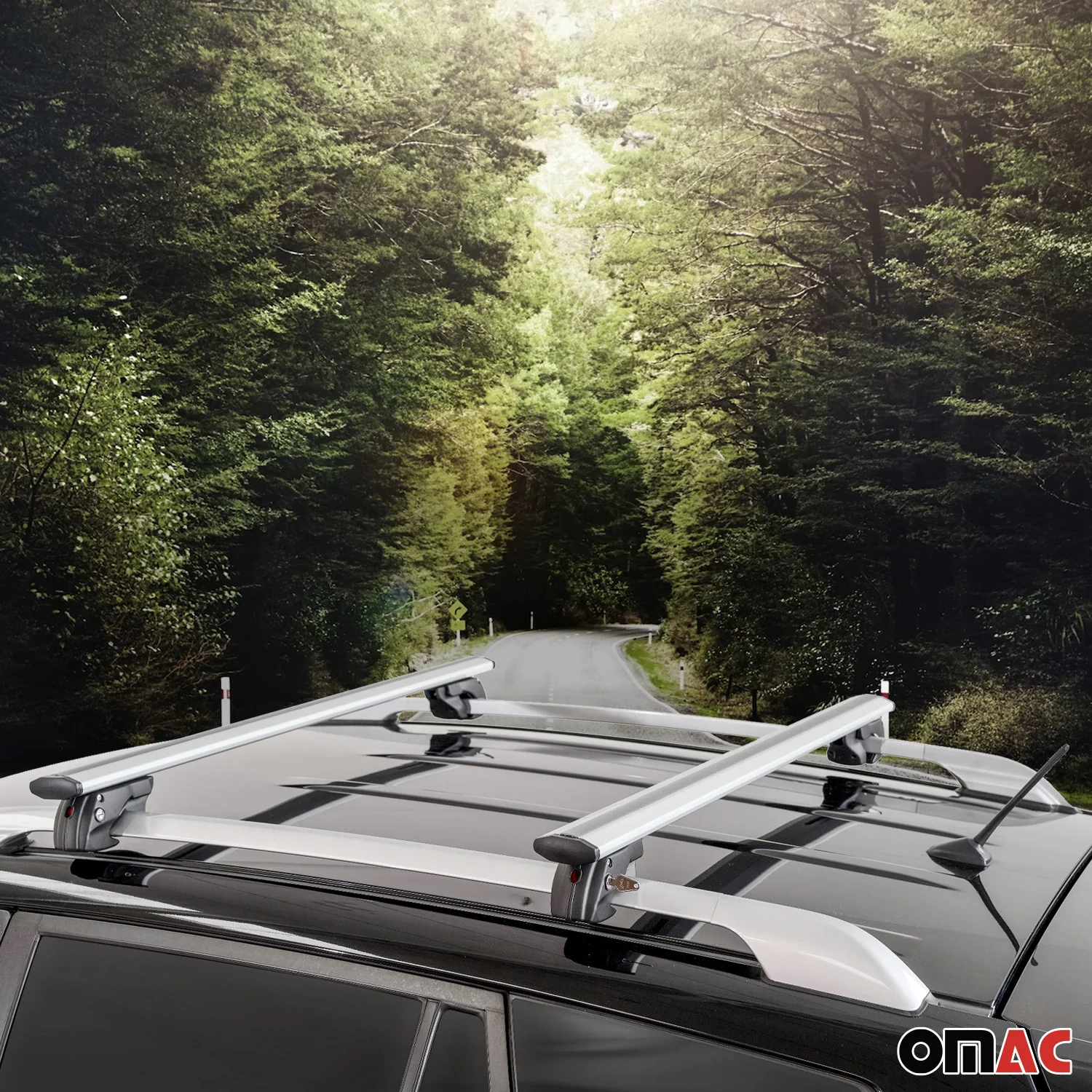 2022-2026 Mercedes EQB Roof Rack Cross Bars Silver - Image 3