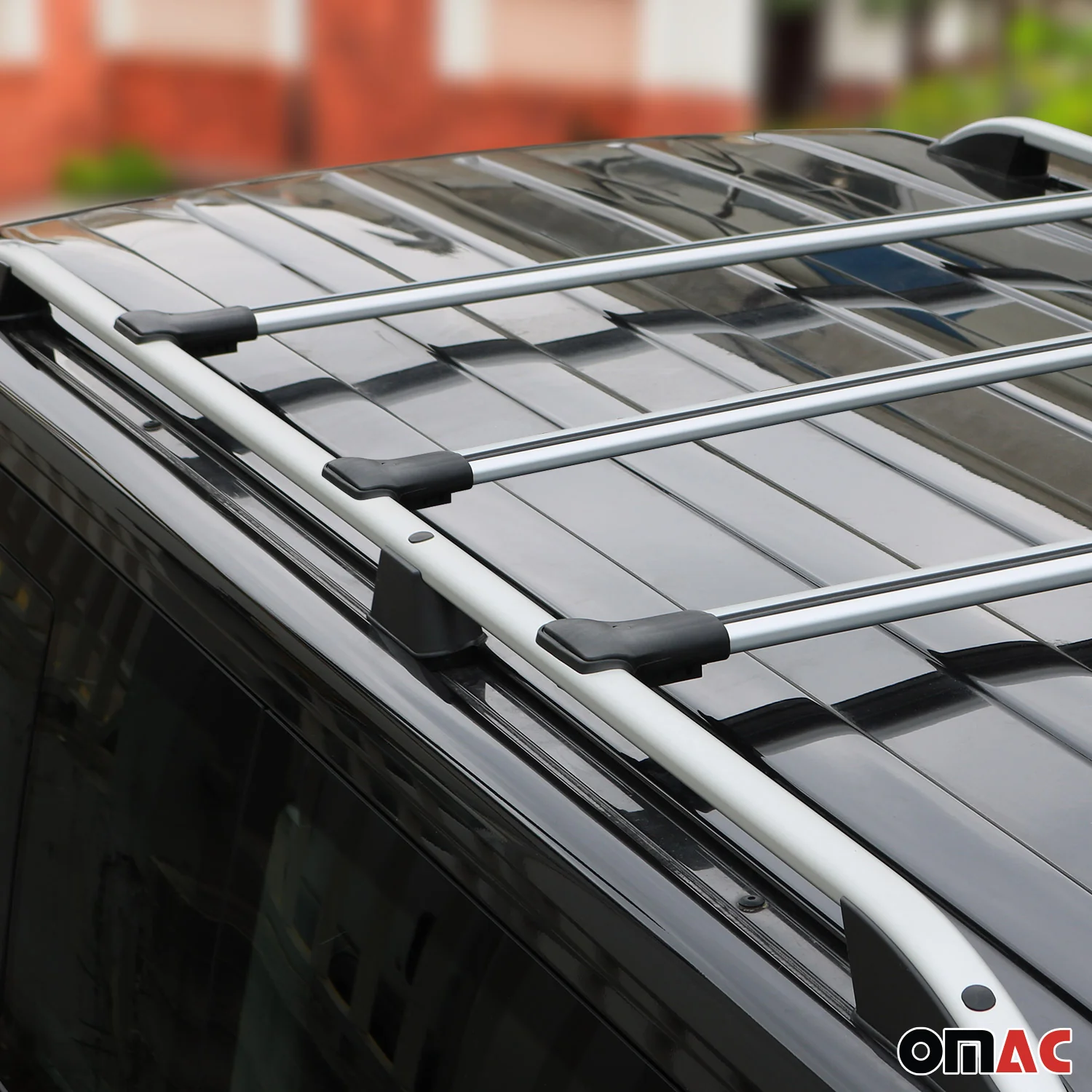 2016-2024 Mercedes Metris Roof Rack Cross Bars 3Pcs Silver - Image 12