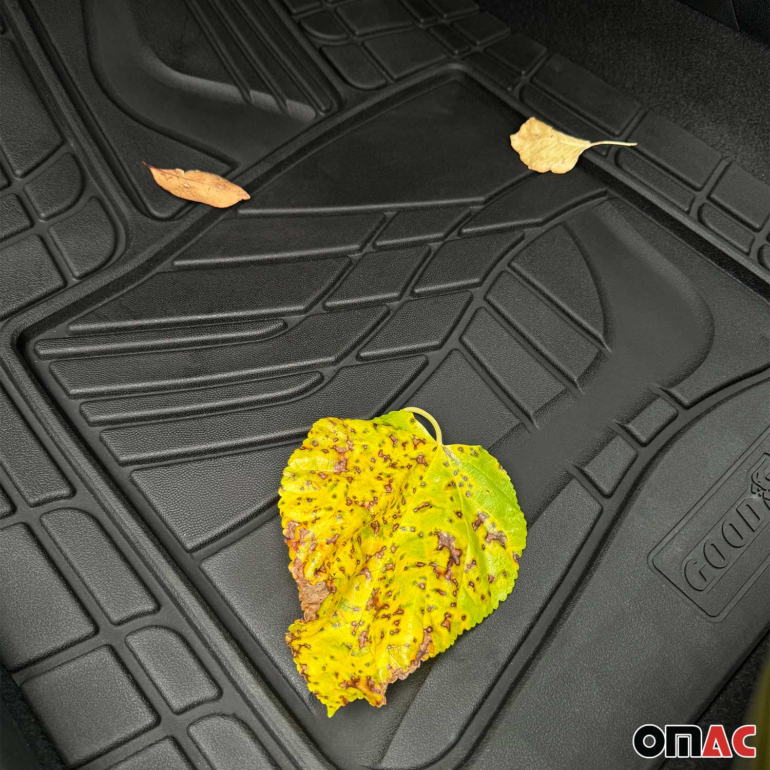 Goodyear Floor Mats Cars Trucks SUV Black All Season Heavy Duty Rubber 2Pcs - Image 6