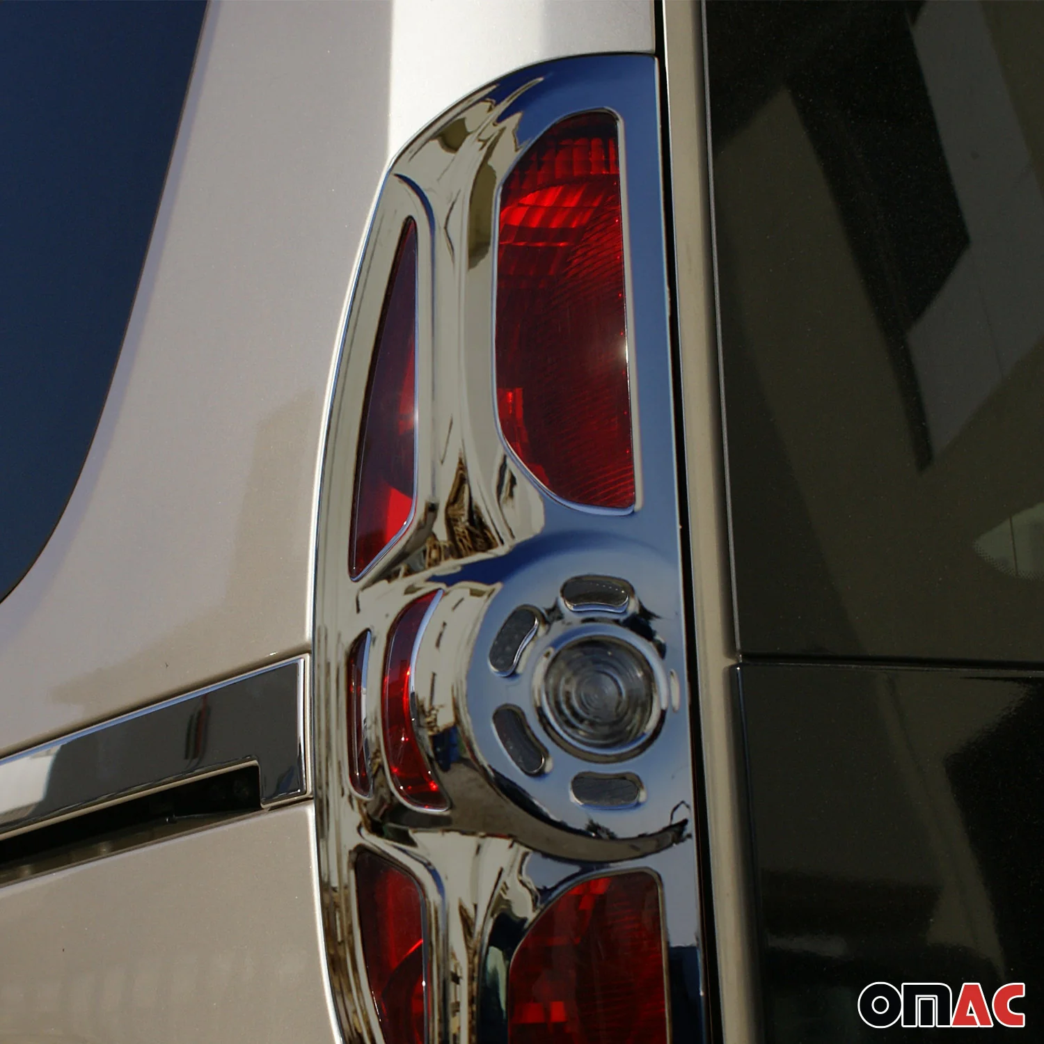2014-2019 RAM ProMaster City Trunk Tail Light Trim Frame ABS Chrome Dark 2Pcs - Image 6