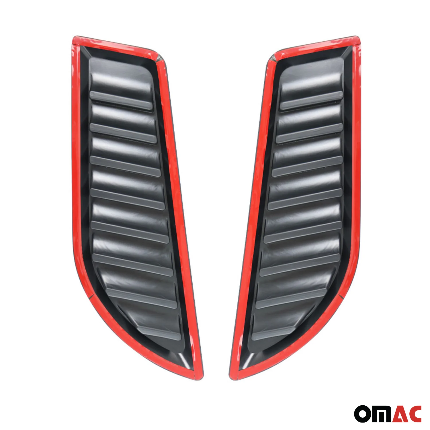2 Pcs Decorative Air Flow Intake Hood Scoop Vent Cover Black - Image 4