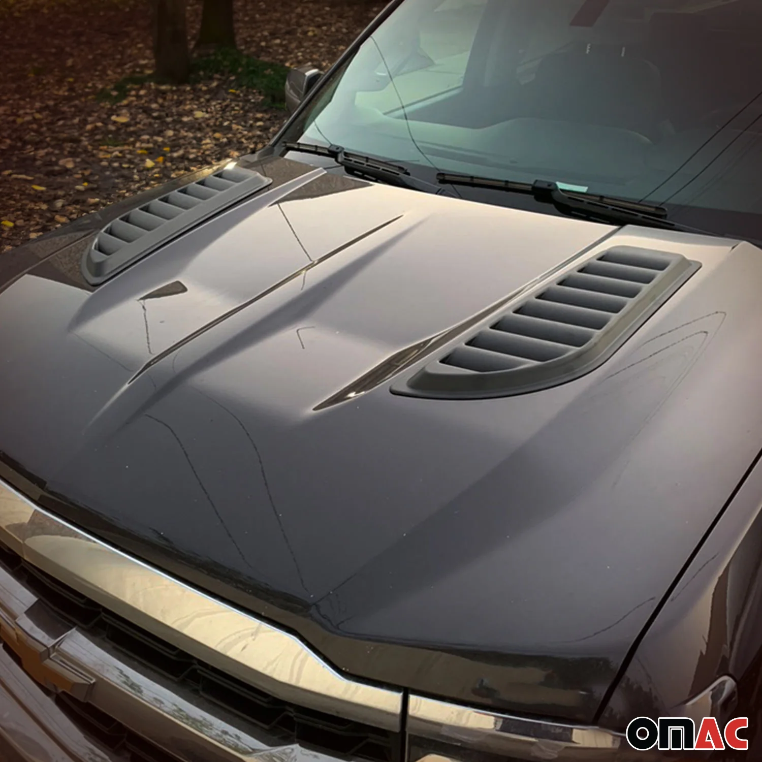 2 Pcs Decorative Air Flow Intake Hood Scoop Vent Cover Black - Image 8