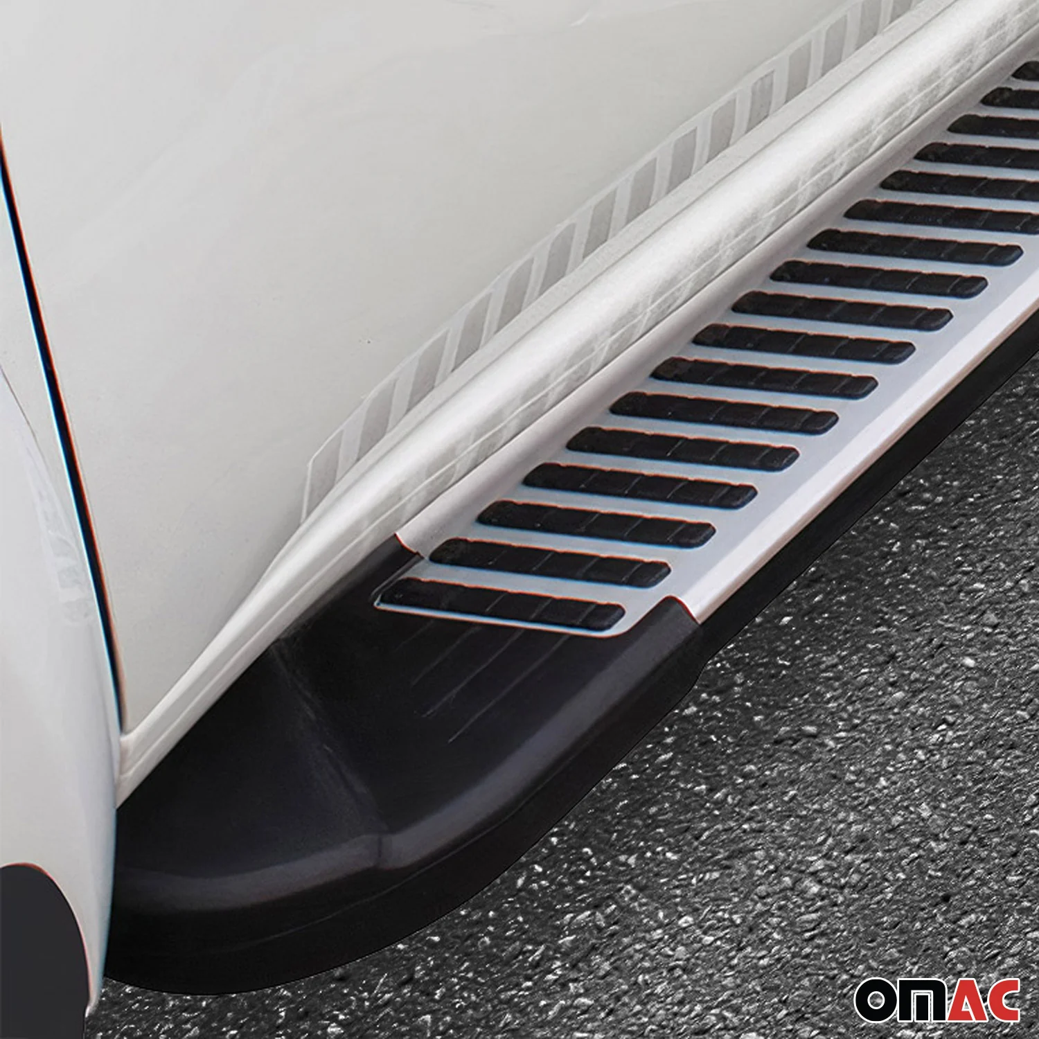 2015-2022 RAM ProMaster City Running Boards Side Steps Silver & Black - Image 11