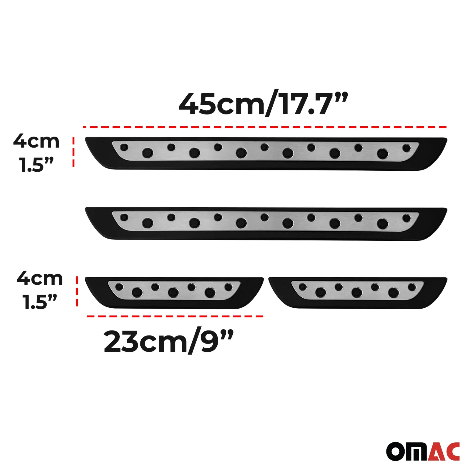 Chevrolet Colorado Door Sill Scuff Plate Scratch Protector Stainless Steel Silver 4 Pcs - Image 3