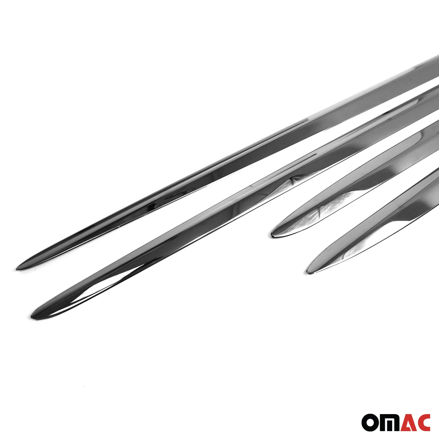 2016-2023 Fiat 500X Side Door Molding Trim Skirt Garnish Stainless Steel Dark 4 Pcs - Image 10