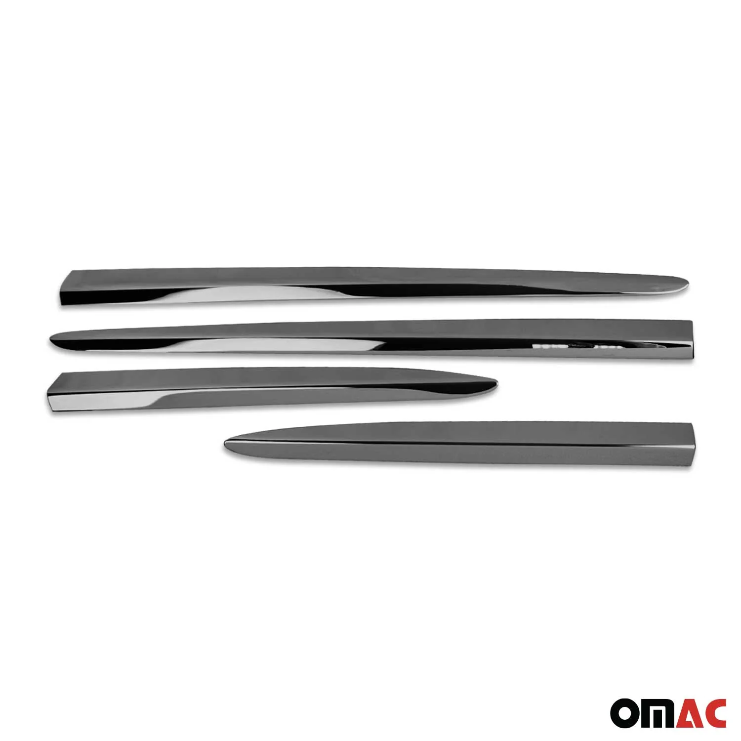 2016-2023 Fiat 500X Side Door Molding Trim Skirt Garnish Stainless Steel Dark 4 Pcs - Image 7