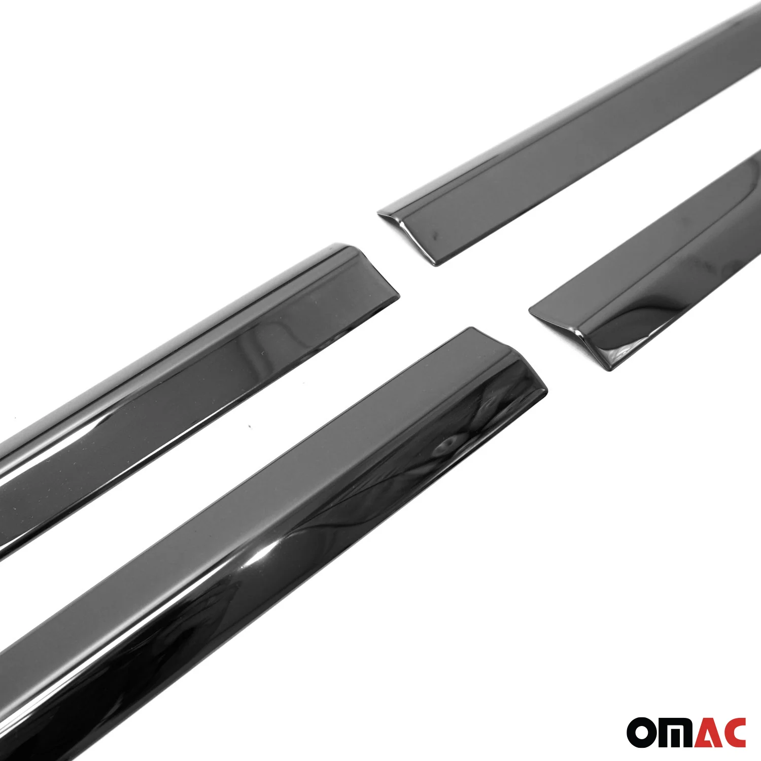 2016-2023 Fiat 500X Side Door Molding Trim Skirt Garnish Stainless Steel Dark 4 Pcs - Image 8