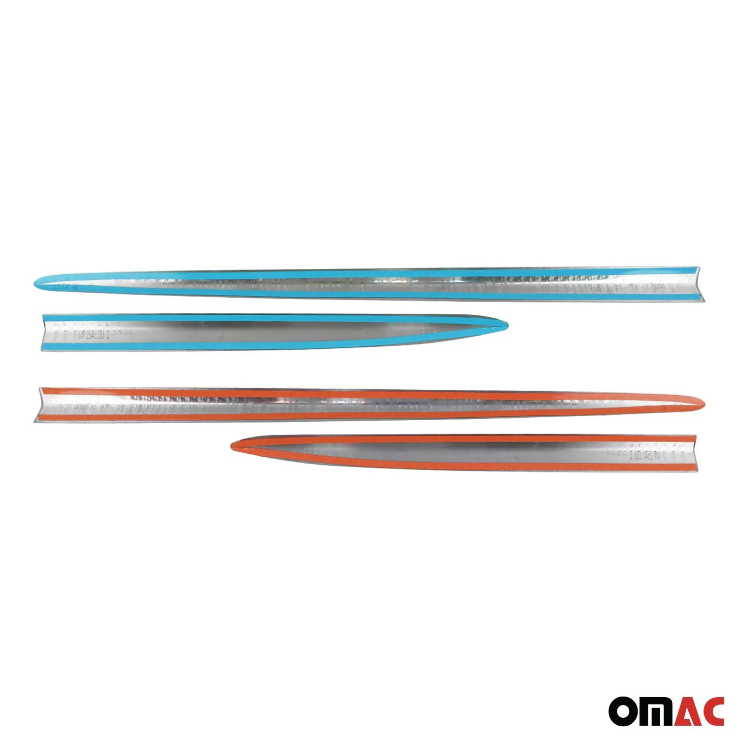 2016-2023 Fiat 500X Side Door Molding Trim Skirt Garnish Stainless Steel Silver 4 Pcs - Image 5