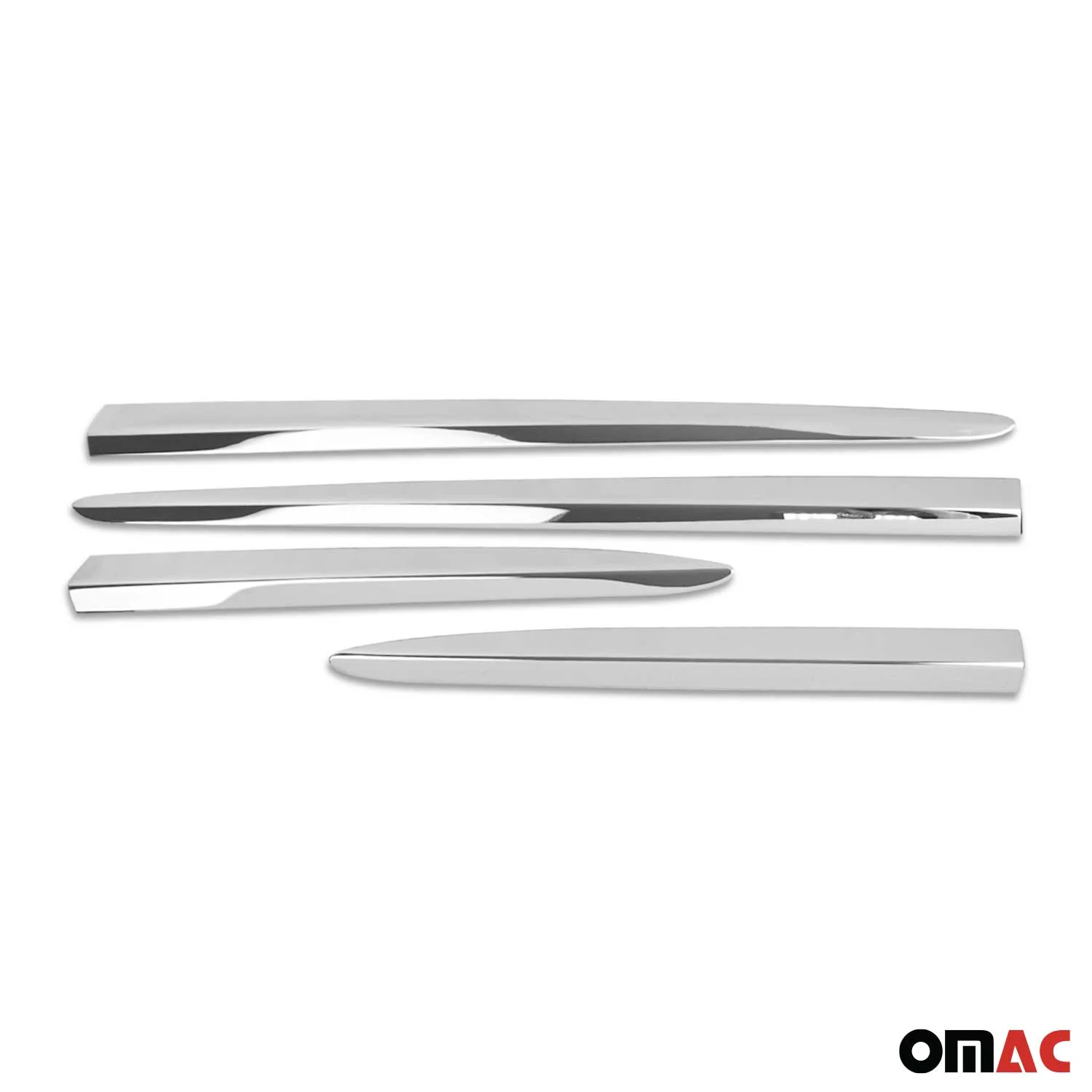 2016-2023 Fiat 500X Side Door Molding Trim Skirt Garnish Stainless Steel Silver 4 Pcs - Image 7