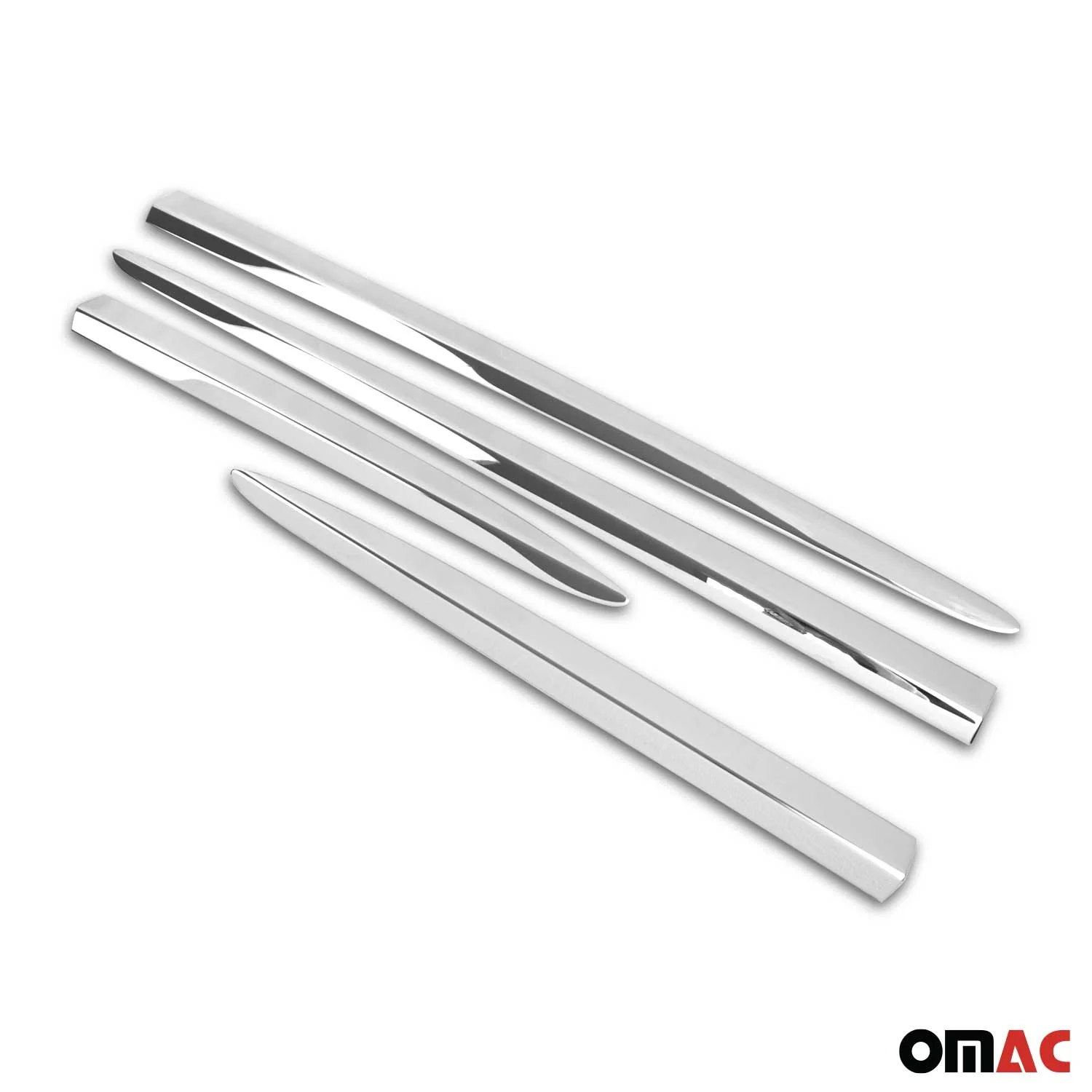 2016-2023 Fiat 500X Side Door Molding Trim Skirt Garnish Stainless Steel Silver 4 Pcs - Image 8