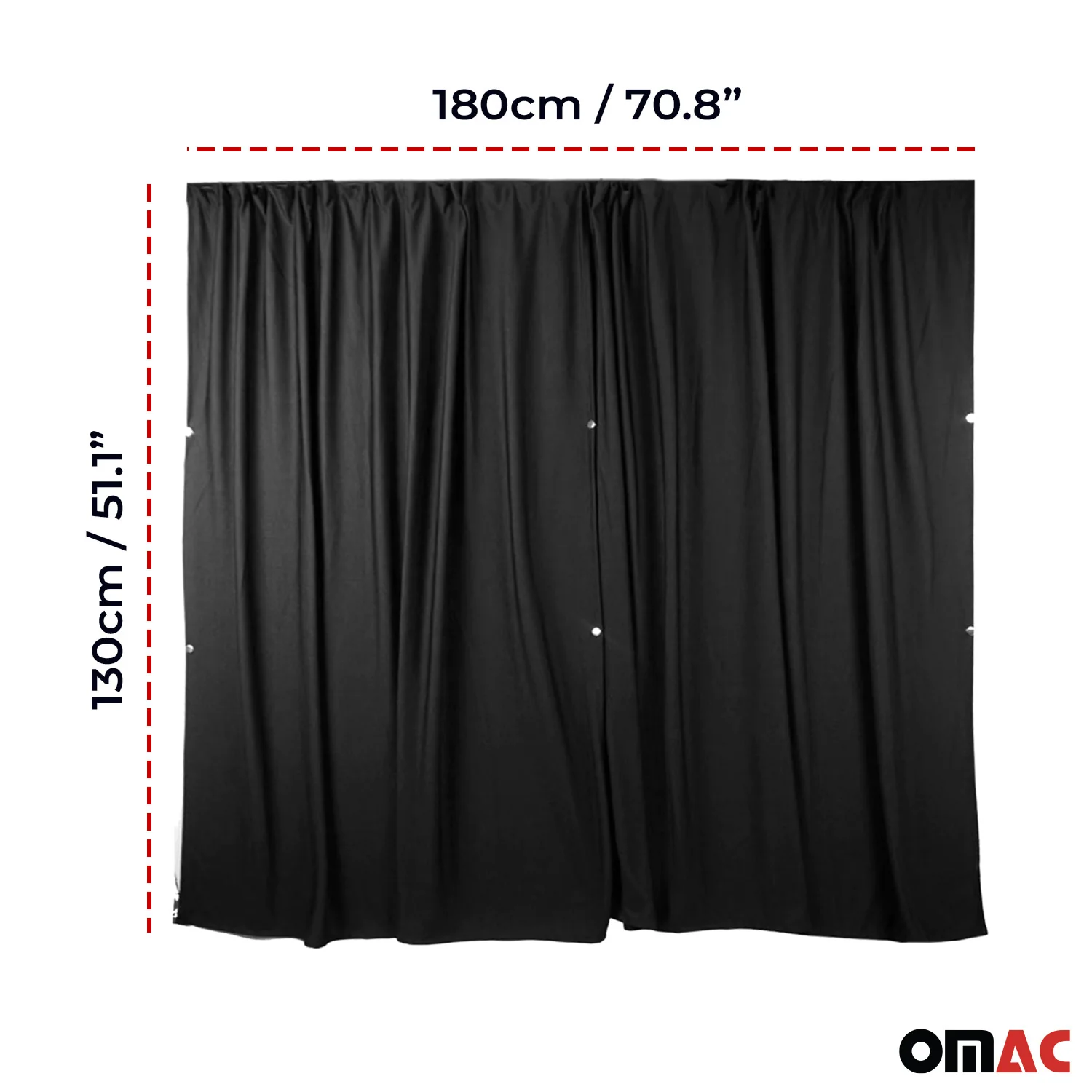 Chevrolet Express Cabin Divider Curtains Privacy Curtains Black 2 Curtains - Image 3