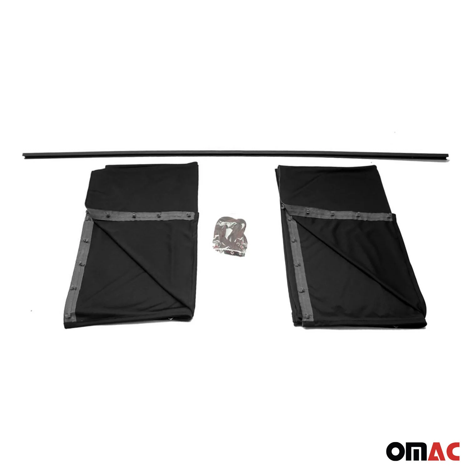 Chevrolet Express Cabin Divider Curtains Privacy Curtains Black 2 Curtains - Image 9