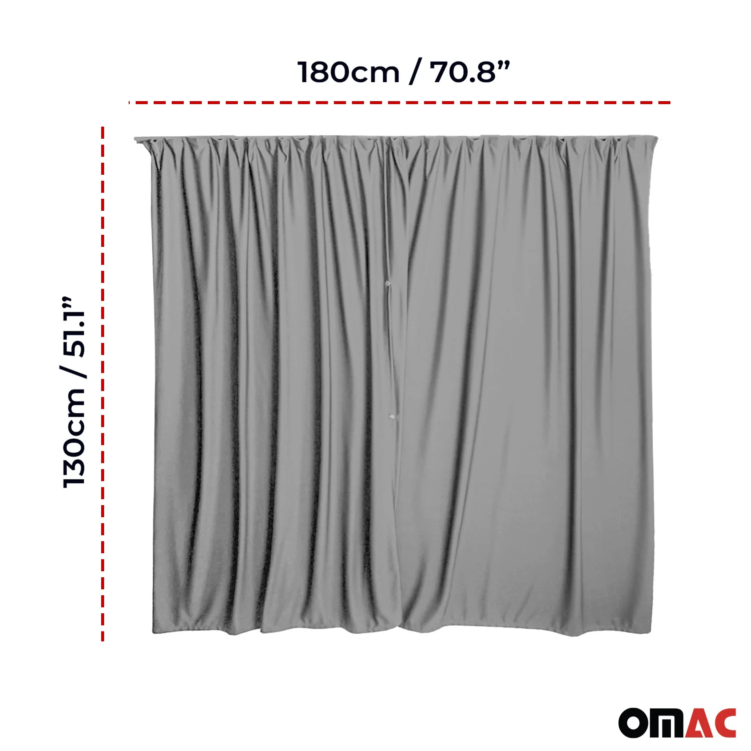 Chevrolet Express Cabin Divider Curtains Privacy Curtains Gray 2 Curtains - Image 3