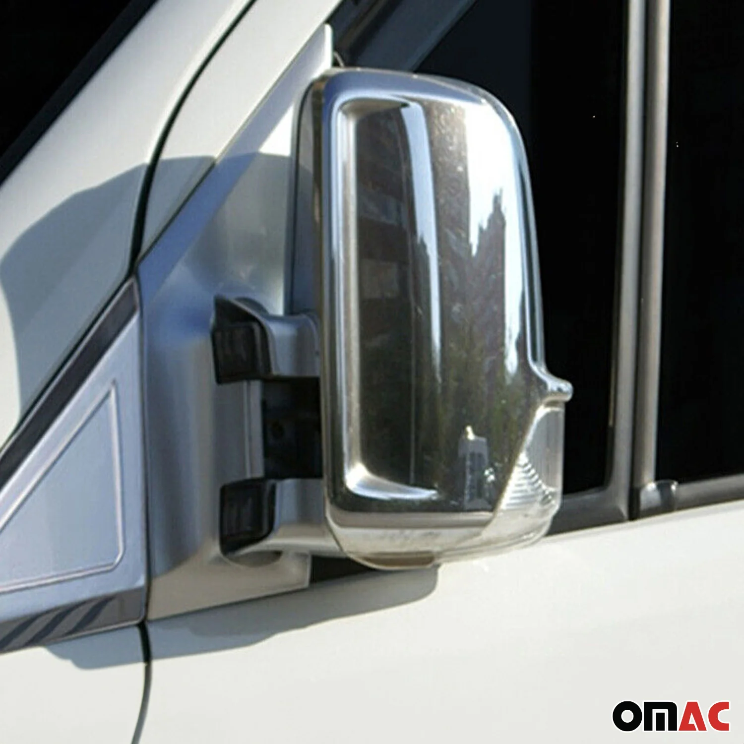 2019-2024 Mercedes Sprinter W907 910 Side Mirror Cover Caps Chrome Silver - Image 6