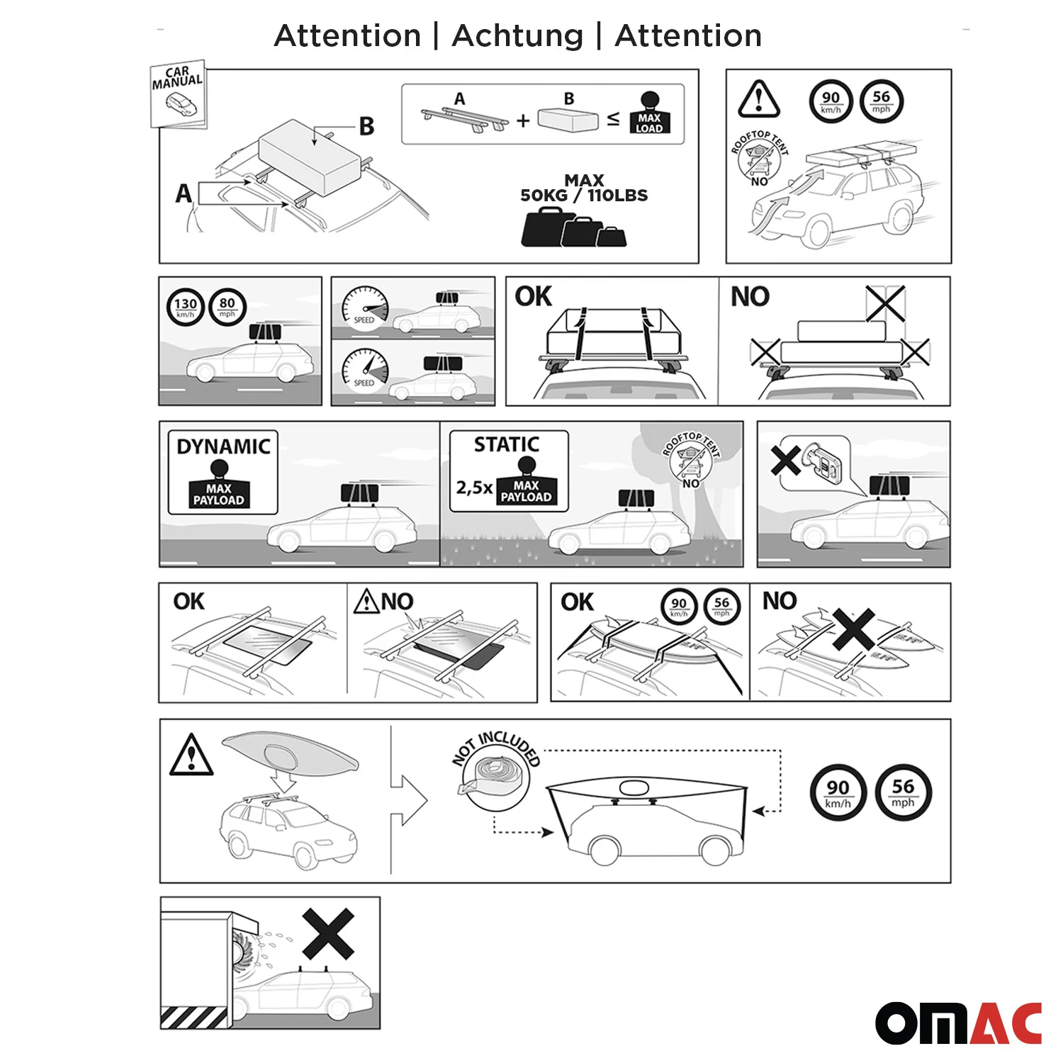 2017-2022 Honda CR-V Roof Rack Cross Bars Black - Image 11