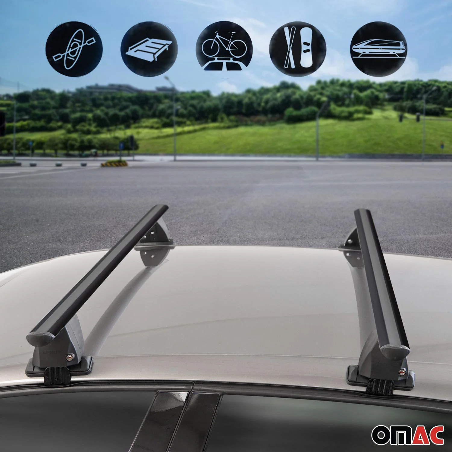 2011-2017 Lexus CT 200h Roof Rack Cross Bars Black - Image 3