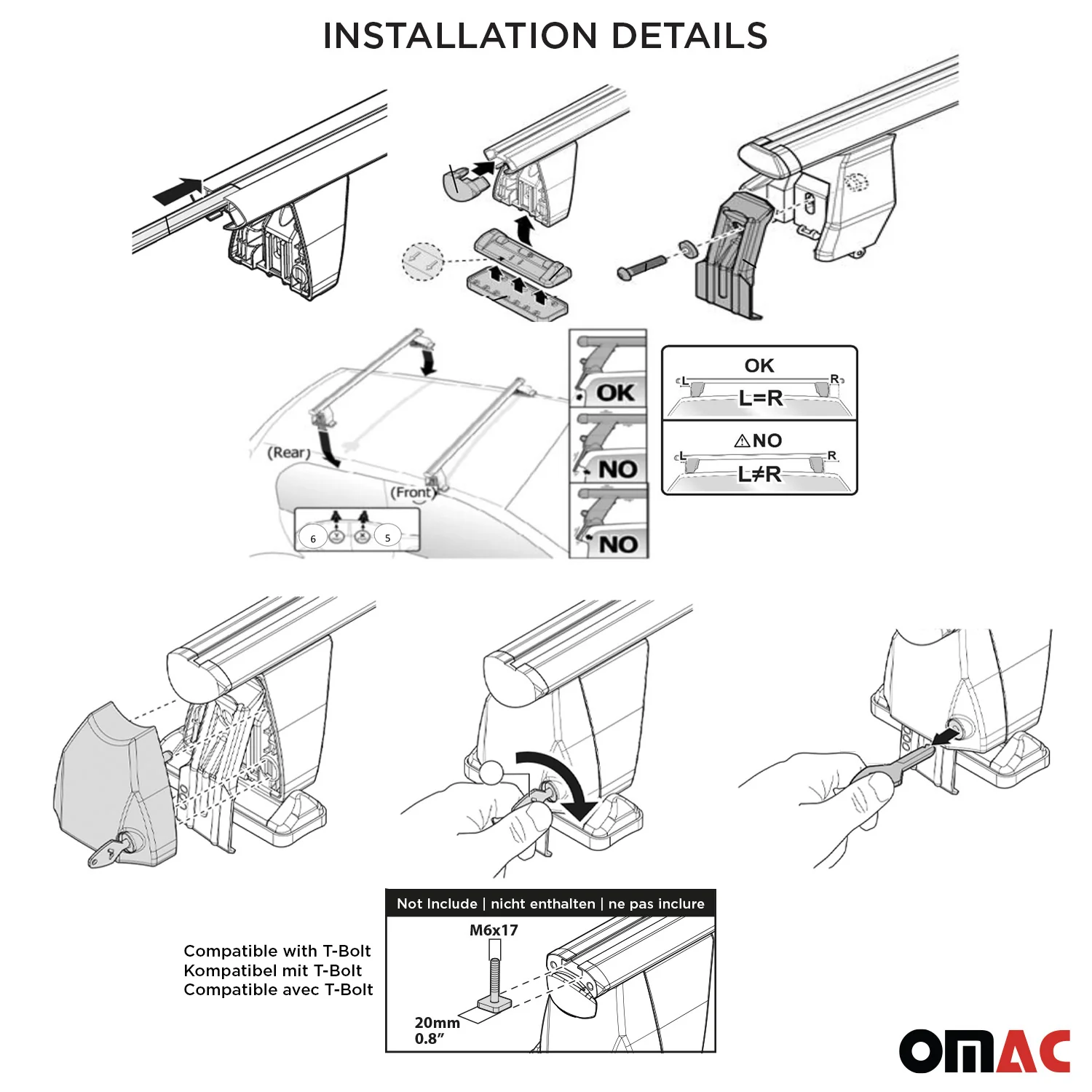 2016-2021 Mazda CX-3 Roof Rack Cross Bars Black - Image 10