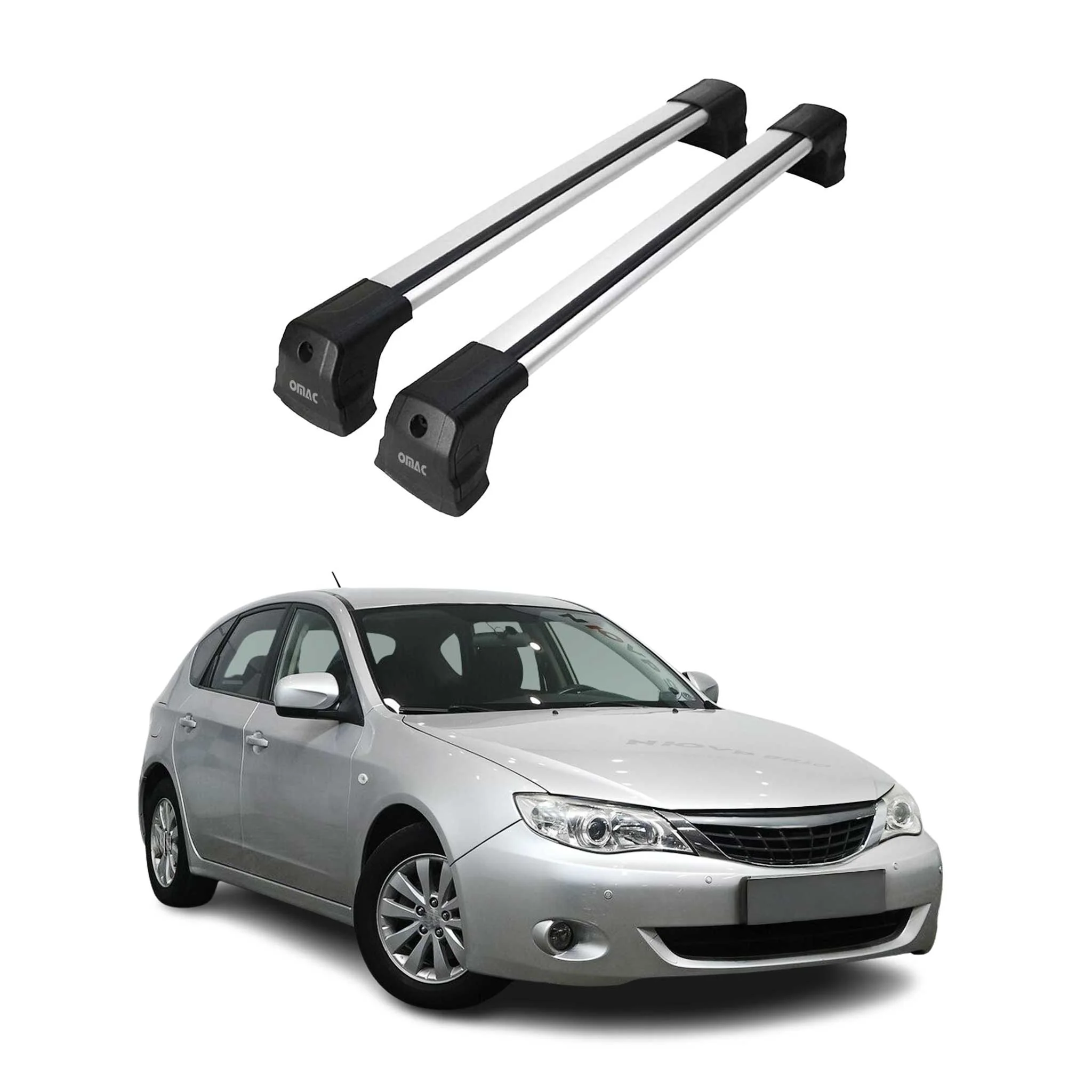Fix Points Roof Racks Cross Bar Carrier for Mazda5 2006-2017 Alu Gray 2x