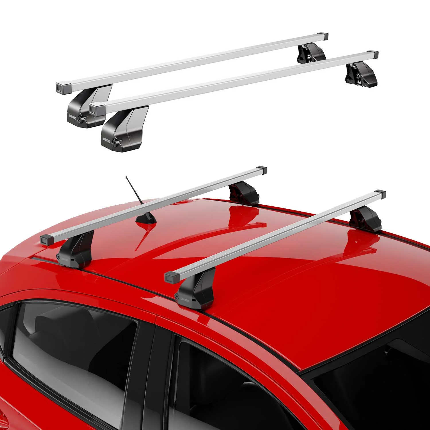 2013-2018 Mercedes A Class W176 Hatchback Roof Rack Cross Bars Silver - Image 2