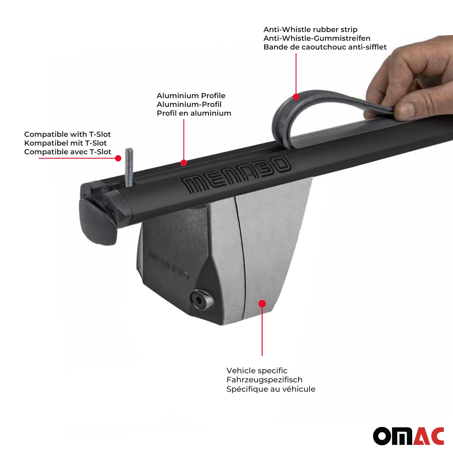 2015-2019 Mercedes CLA Shooting Brake X117 Roof Rack Cross Bars Black - Image 5