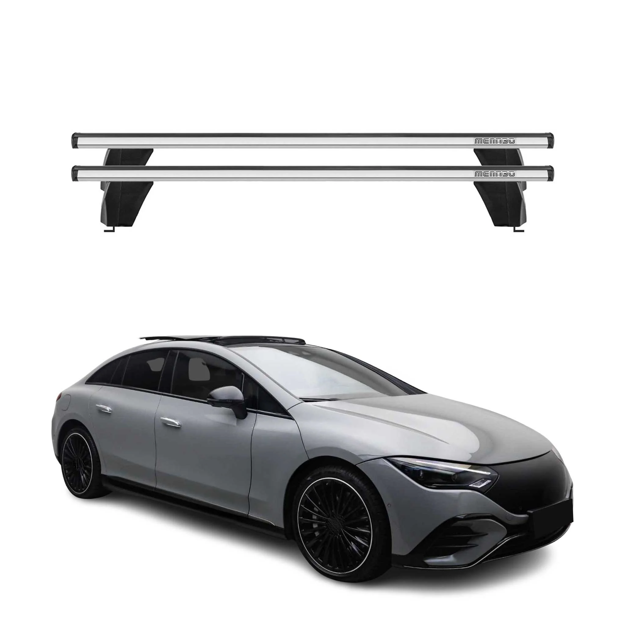2023-2024 Mercedes EQE Roof Rack Cross Bars Silver