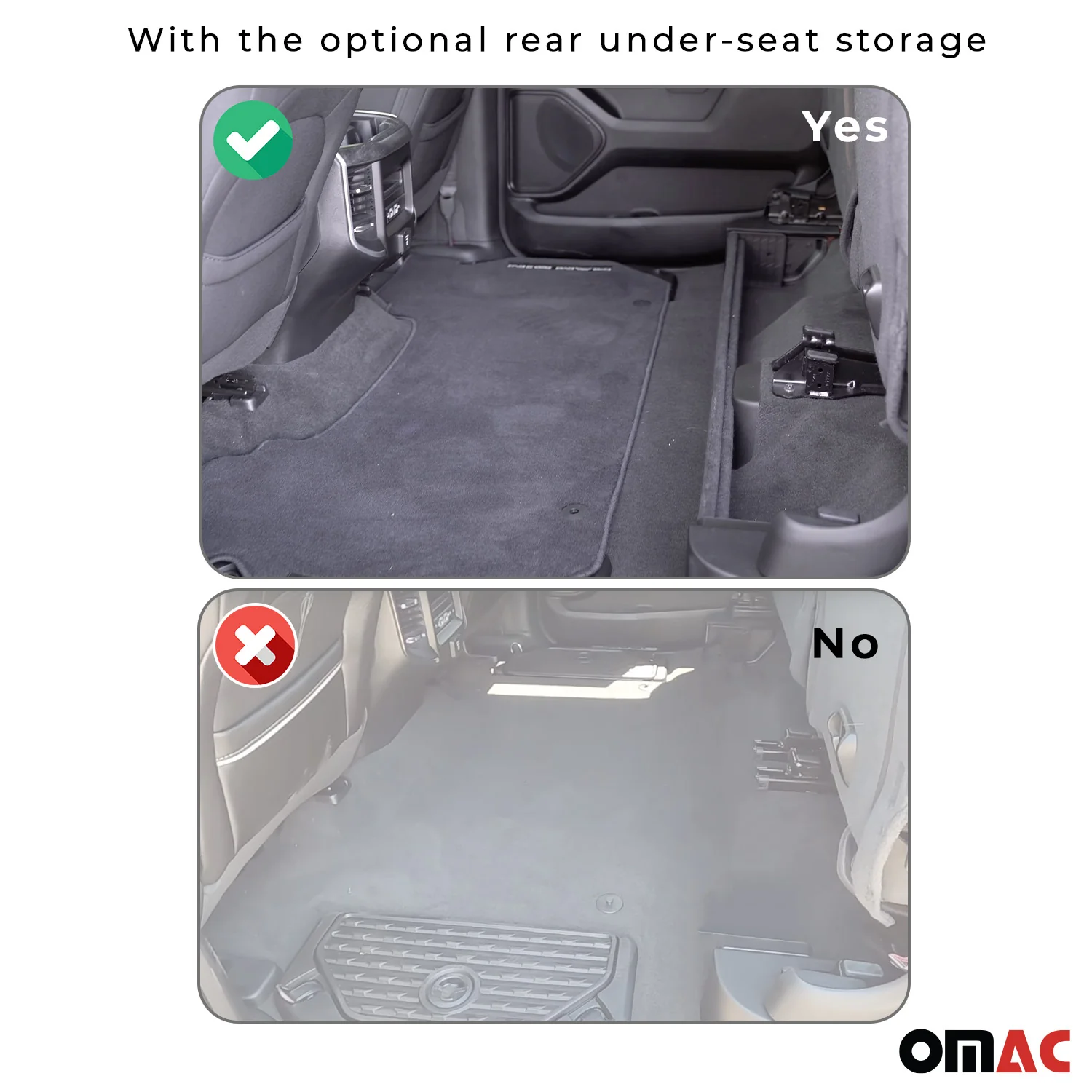 2019-2024 RAM 1500 Limited Crew Cab Premium Floor Mats Liners First and Second Row Set - Image 4