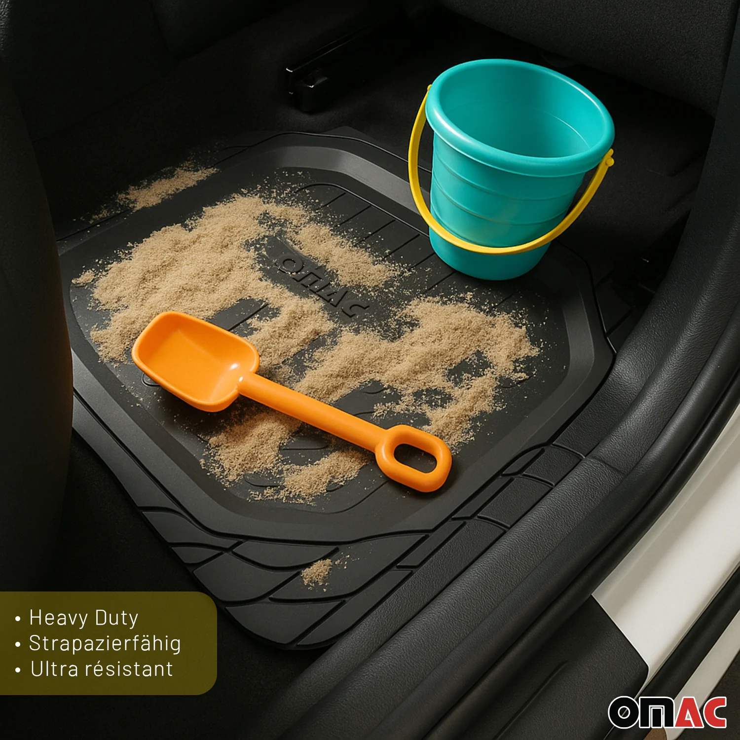 Ford Ranger Heavy Duty Trim to fit Floor Mats Liner Black All Weather 4Pcs - Image 11