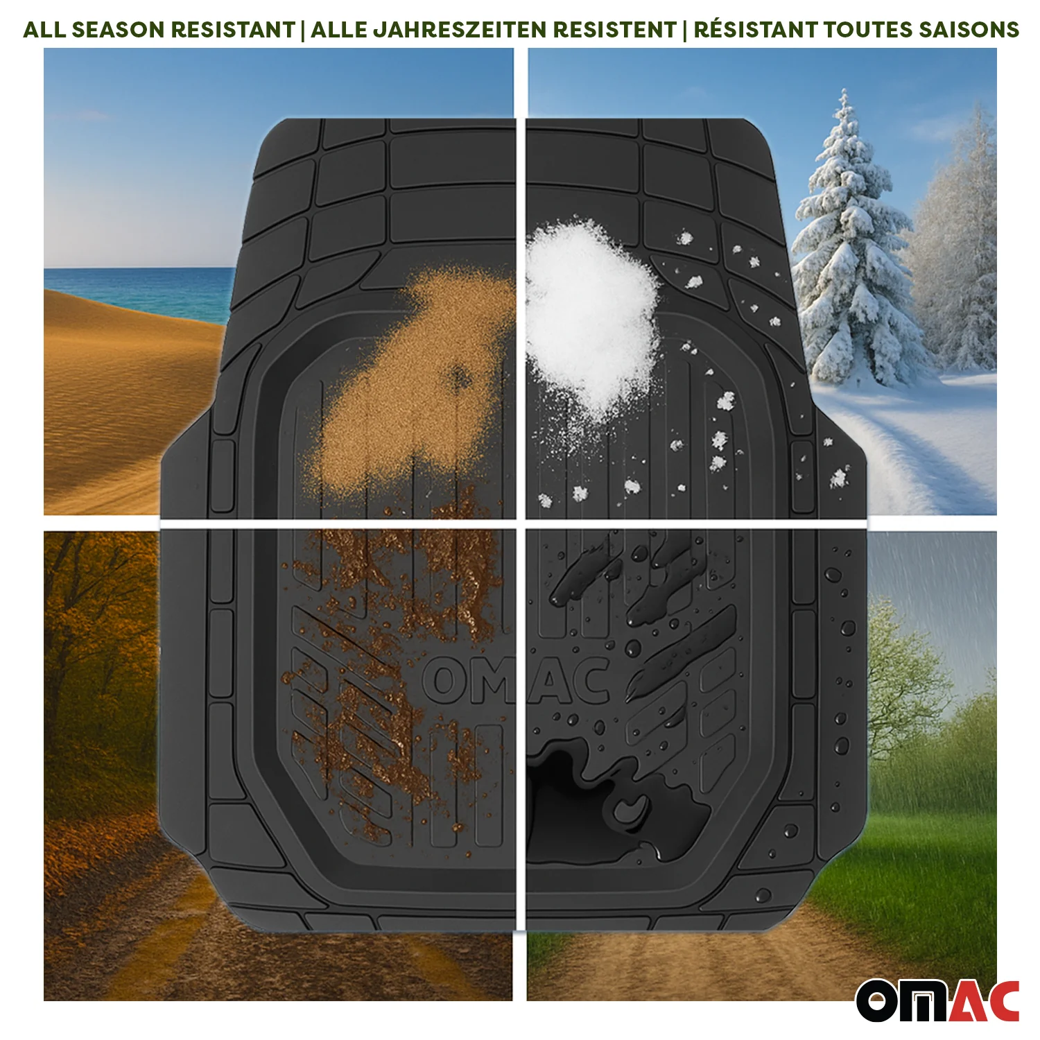 Jaguar XE Heavy Duty Trim to fit Floor Mats Liner Black All Weather 4Pcs - Image 4