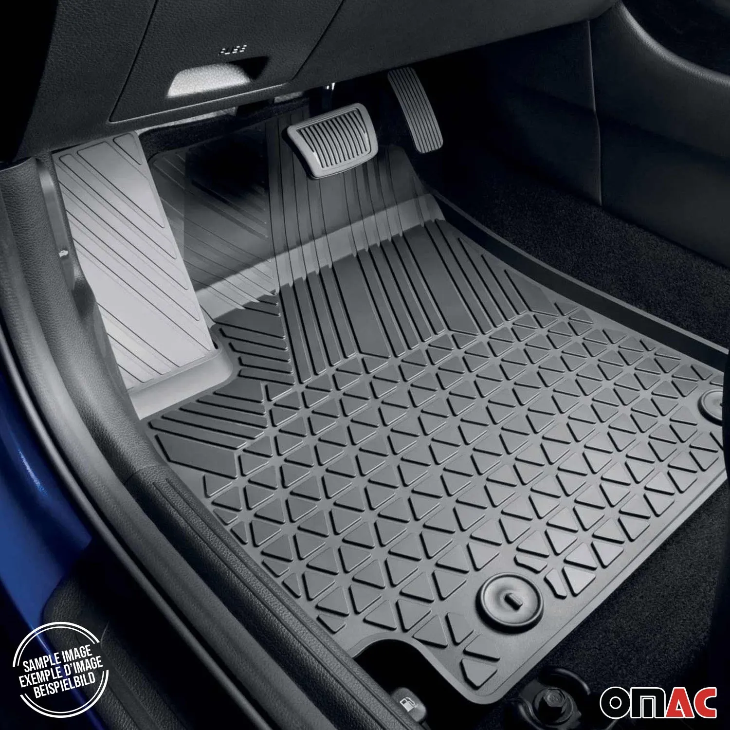 2021-2026 Kia K5 Floor Mats Liners Full Set All Weather Black - Image 2