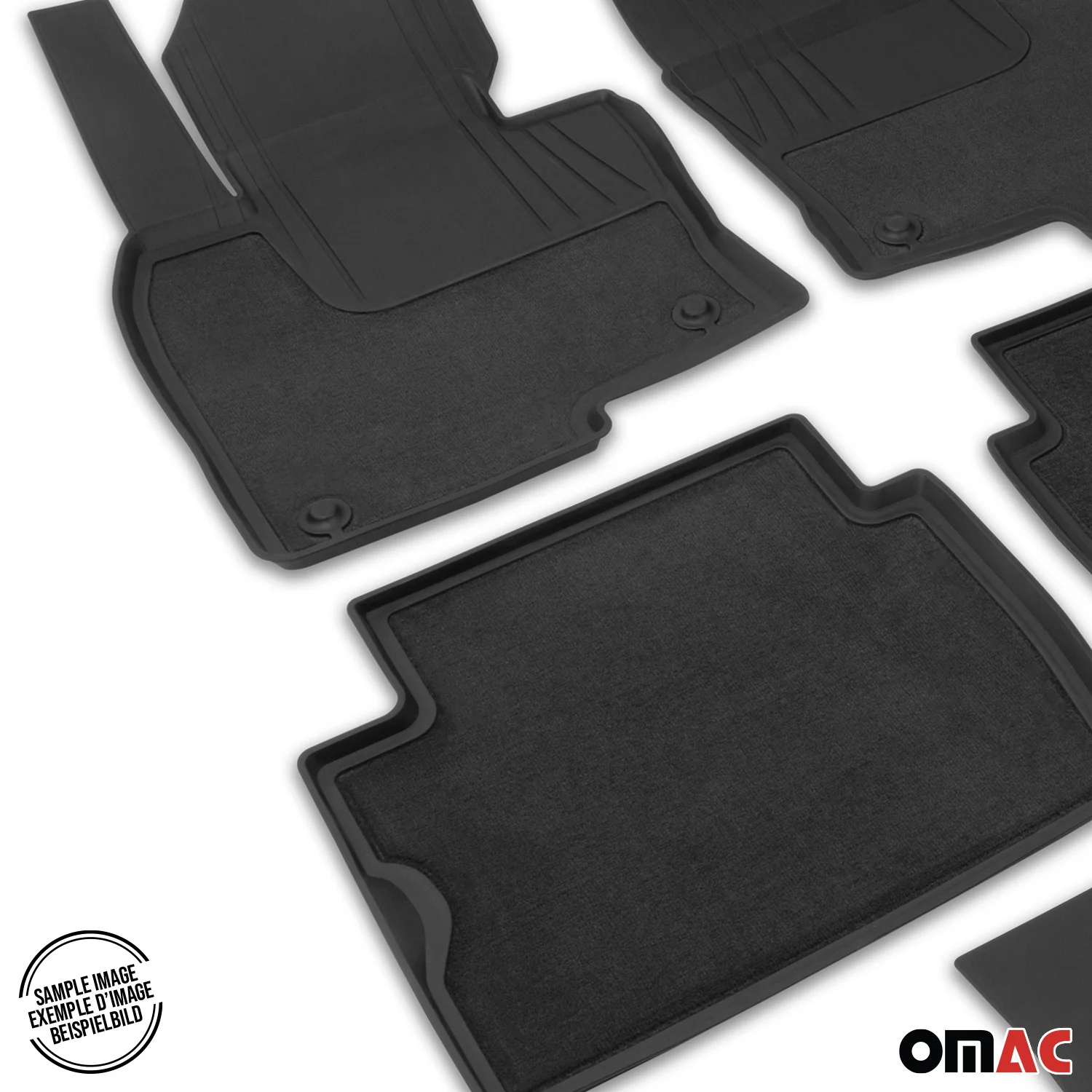2019-2025 Toyota RAV4 Floor Mats Liners Full Set All Weather Black - Image 3