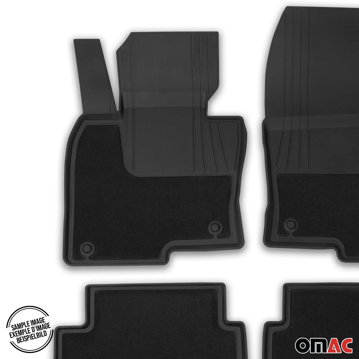 2019-2025 Toyota RAV4 Floor Mats Liners Full Set All Weather Black - Image 5