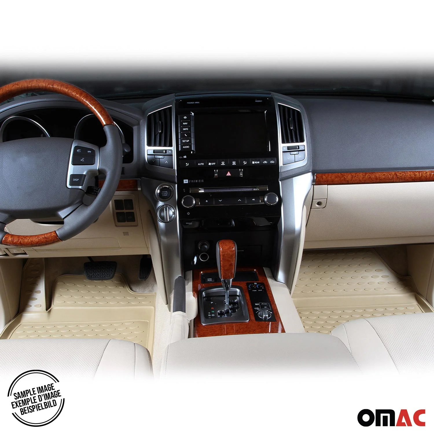2010-2014 Mercedes C Class W204 Sedan Floor Mats Liners Full Set All Weather Beige - Image 4