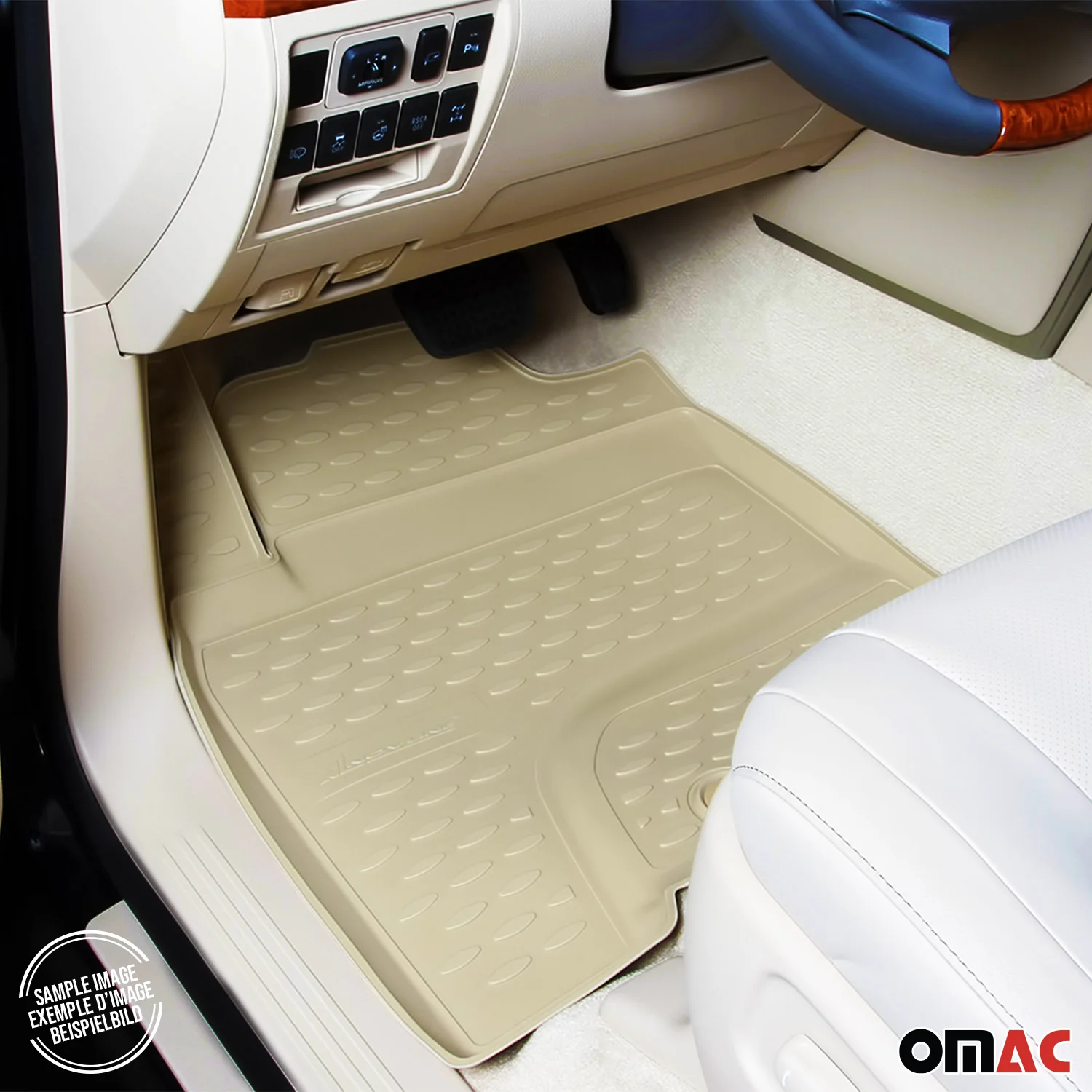 2010-2016 Cadillac SRX Floor Mats Liners Full Set All Weather Beige - Image 5