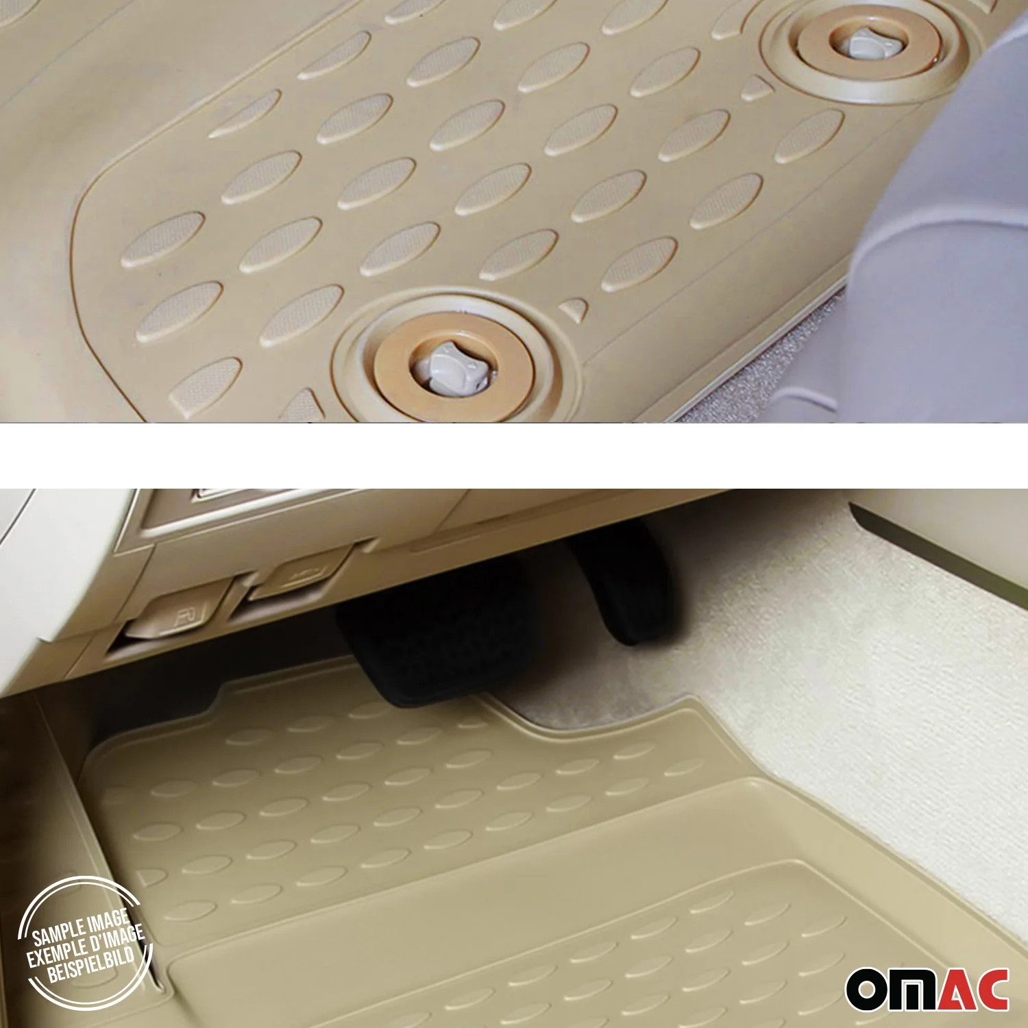 2010-2016 Cadillac SRX Floor Mats Liners Full Set All Weather Beige - Image 8