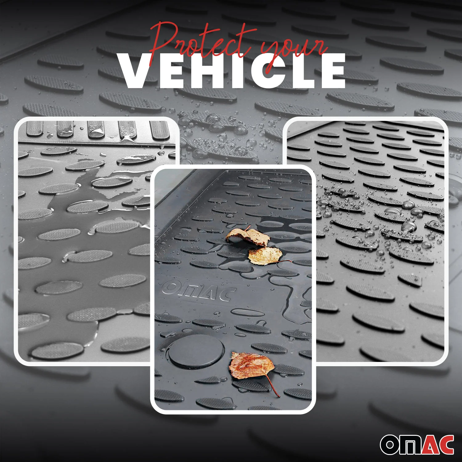 2007-2013 Toyota Tundra Double Cab Floor Mats Liners Full Set All Weather Gray - Image 3